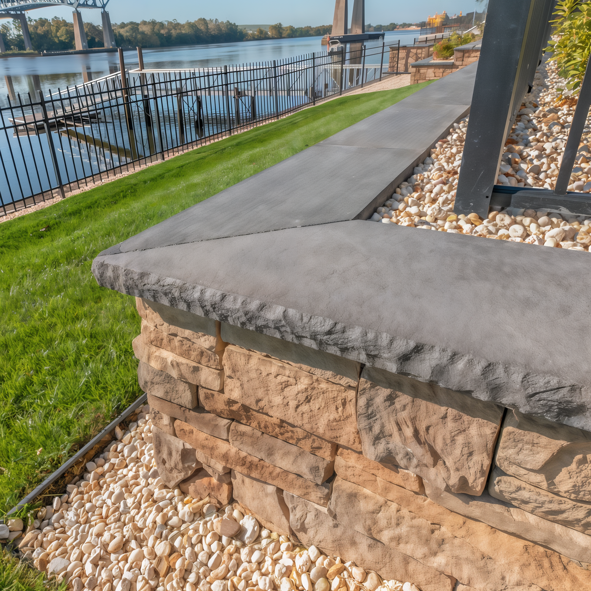 EP Henry Double Sided Cast Stone Wall -- lifestyle
