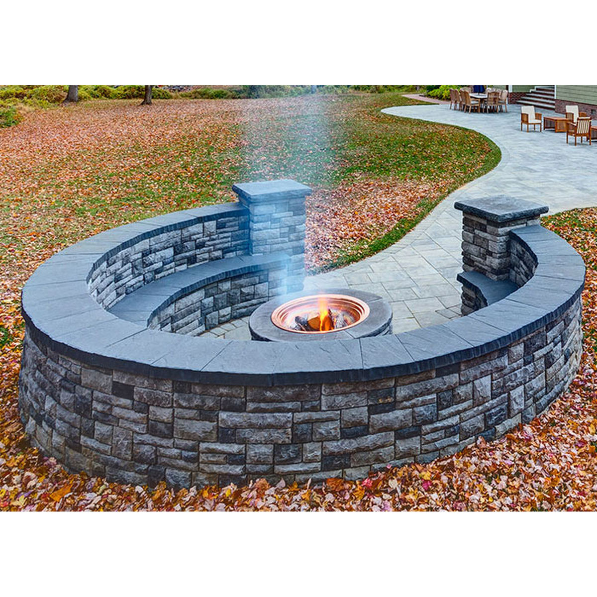 EP Henry Double Sided Cast Stone Wall -- lifestyle