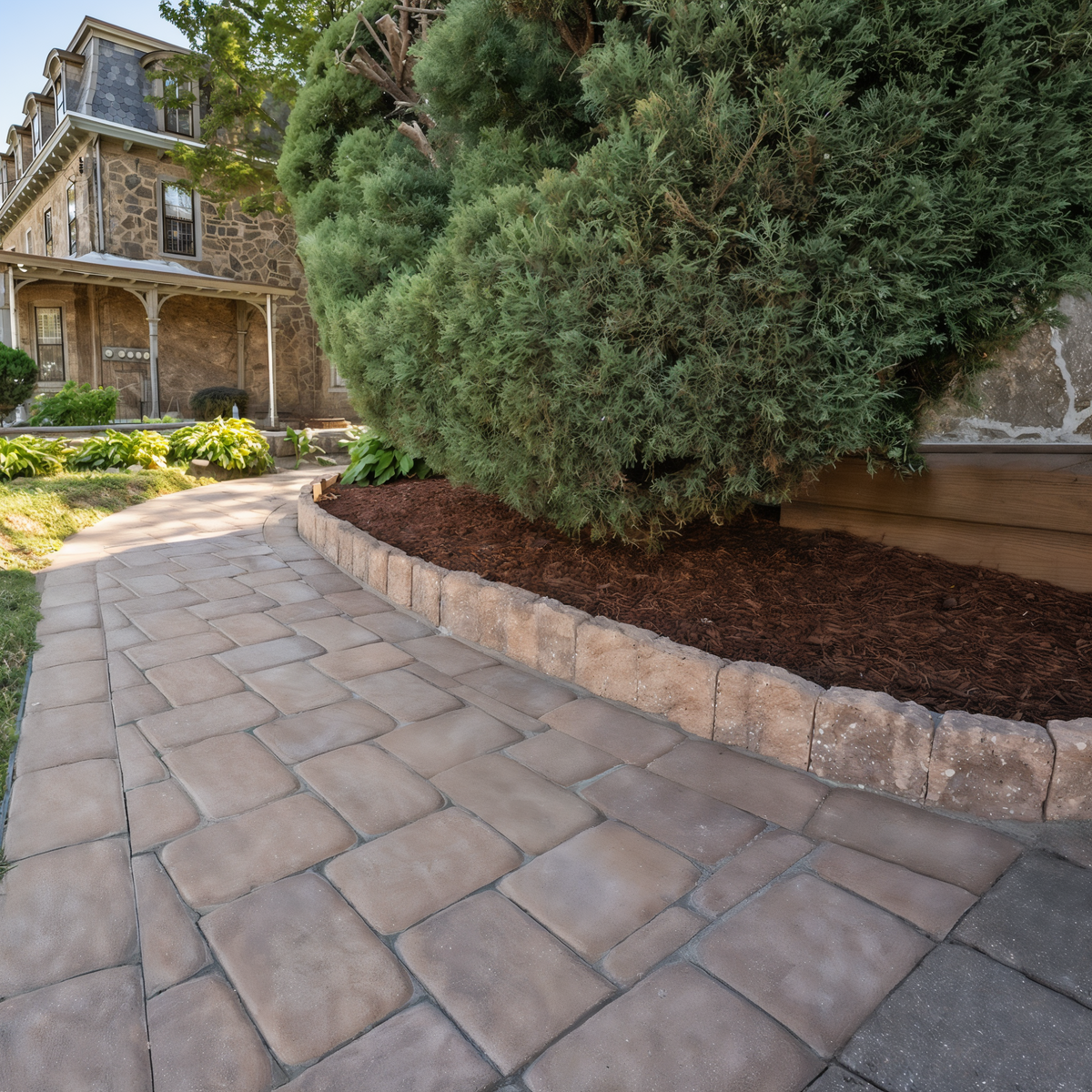 EP Henry Old Towne Cobble Paver -- lifestyle