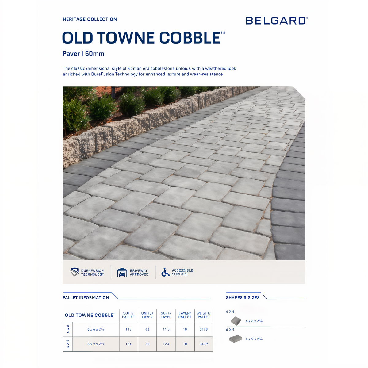 EP Henry Old Towne Cobble Paver -- diagram