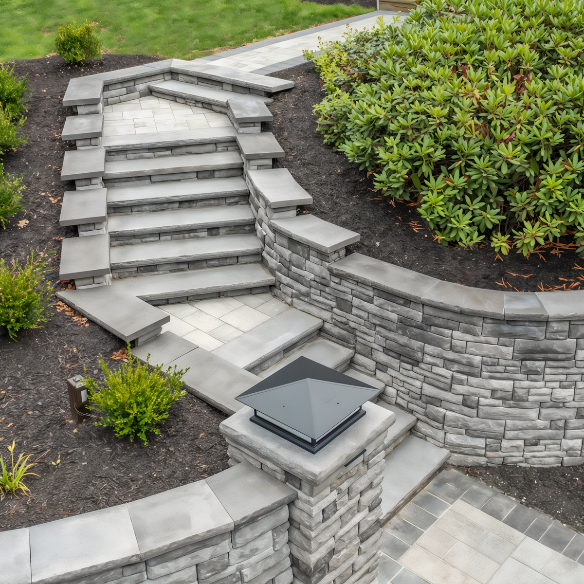 EP Henry Single Sided Cast Stone Wall -- lifestyle
