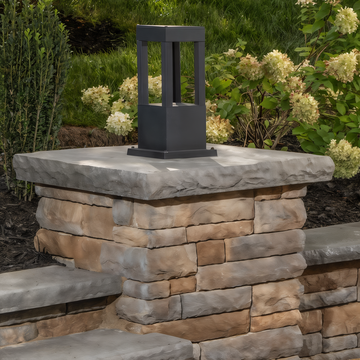 EP Henry Single Sided Cast Stone Wall -- lifestyle
