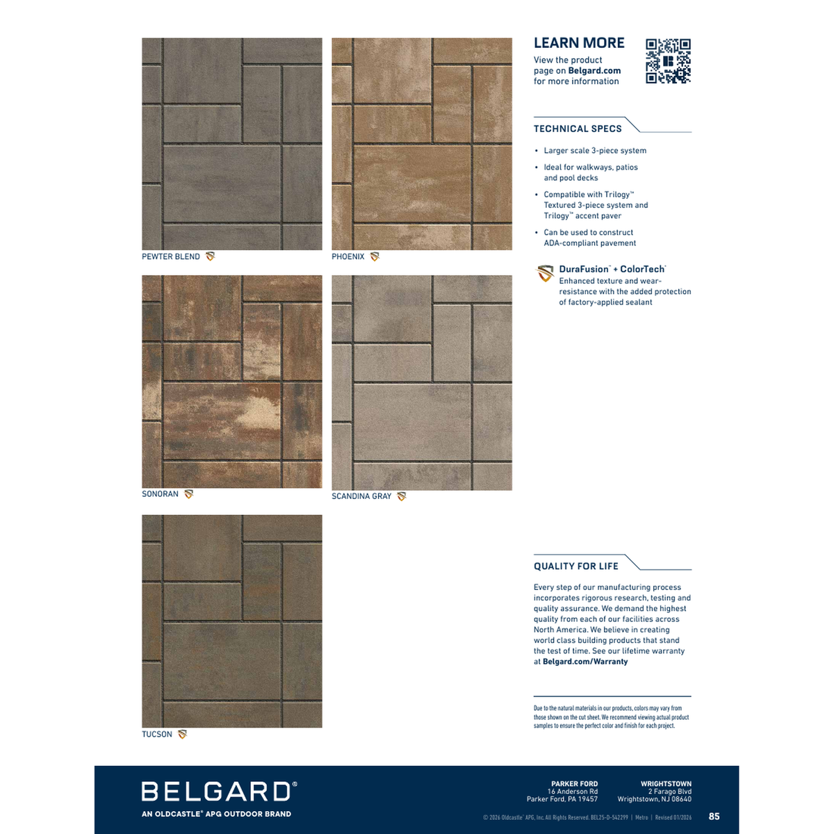 EP Henry Trilogy Smooth Pavers -- diagram