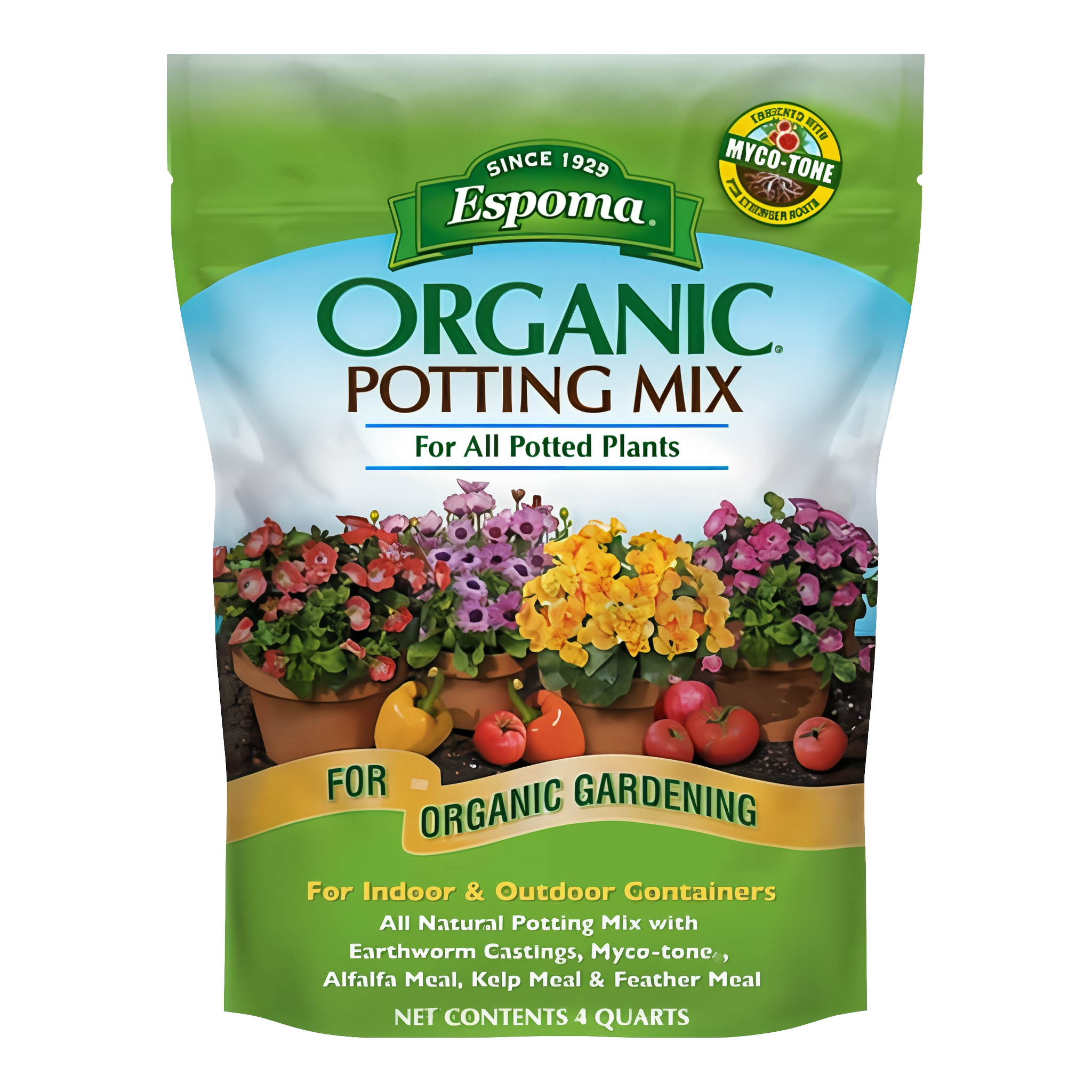 Espoma Organic Potting Soil Mix, 4 quart bag