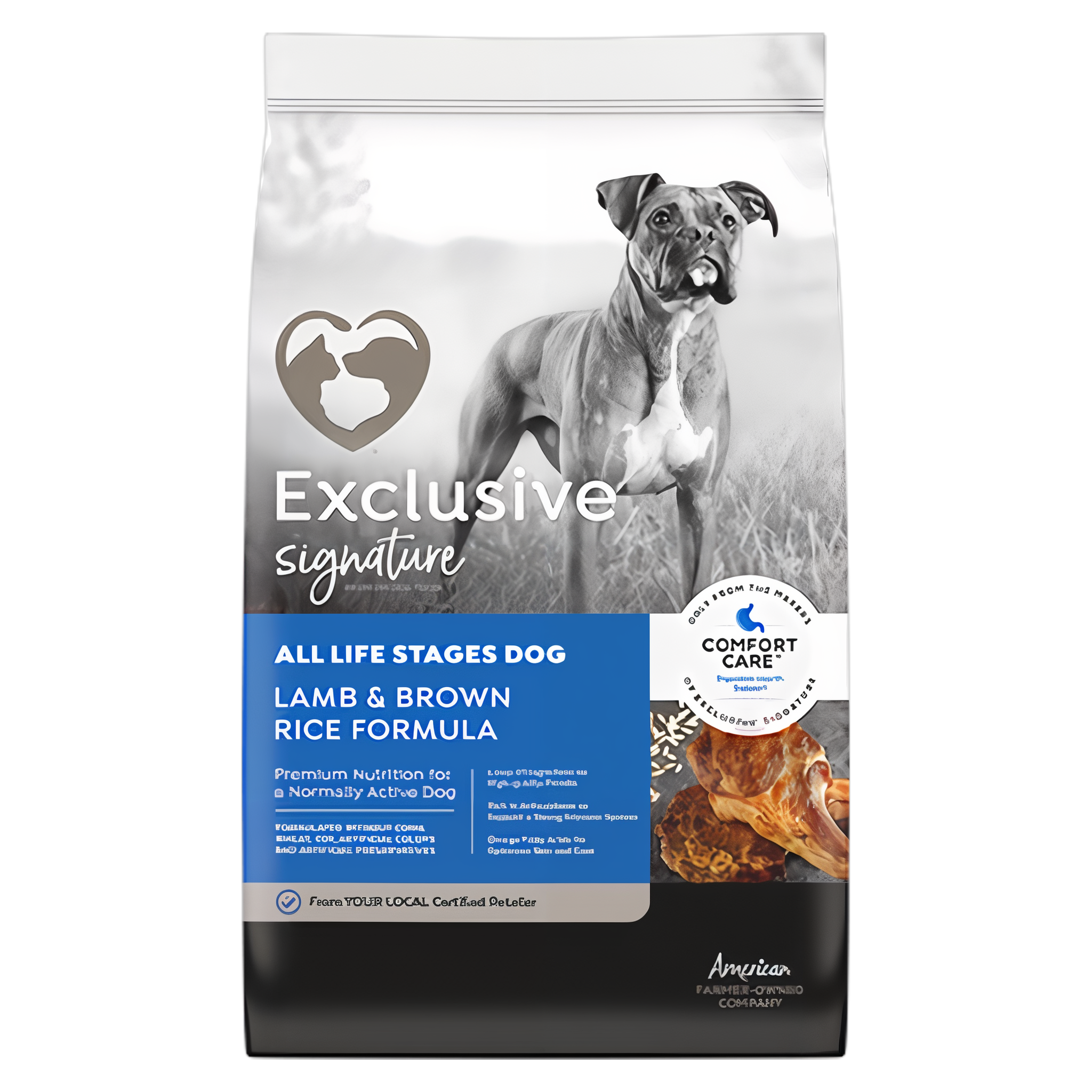 Exclusive Signature All Life Stages Lamb & Brown Rice Formula Dry Dog Food bag