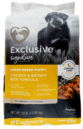 Exclusive Large Breed Puppy Food Chicken and Brown Rice Recipe