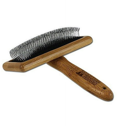 Paws & Alcott Bamboo Slicker Brush with Stainless Steel Pins