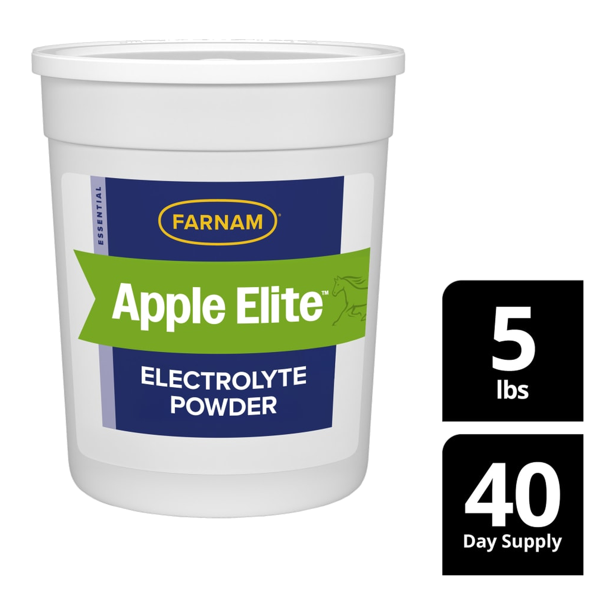 Farnam Apple Elite Electrolyte Powder package showing size #5 lb