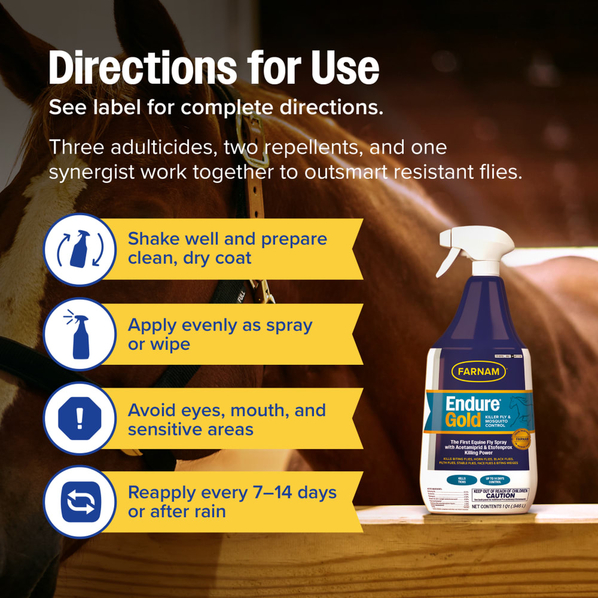 Farnam Endure Gold Fly Spray for Horses (5)