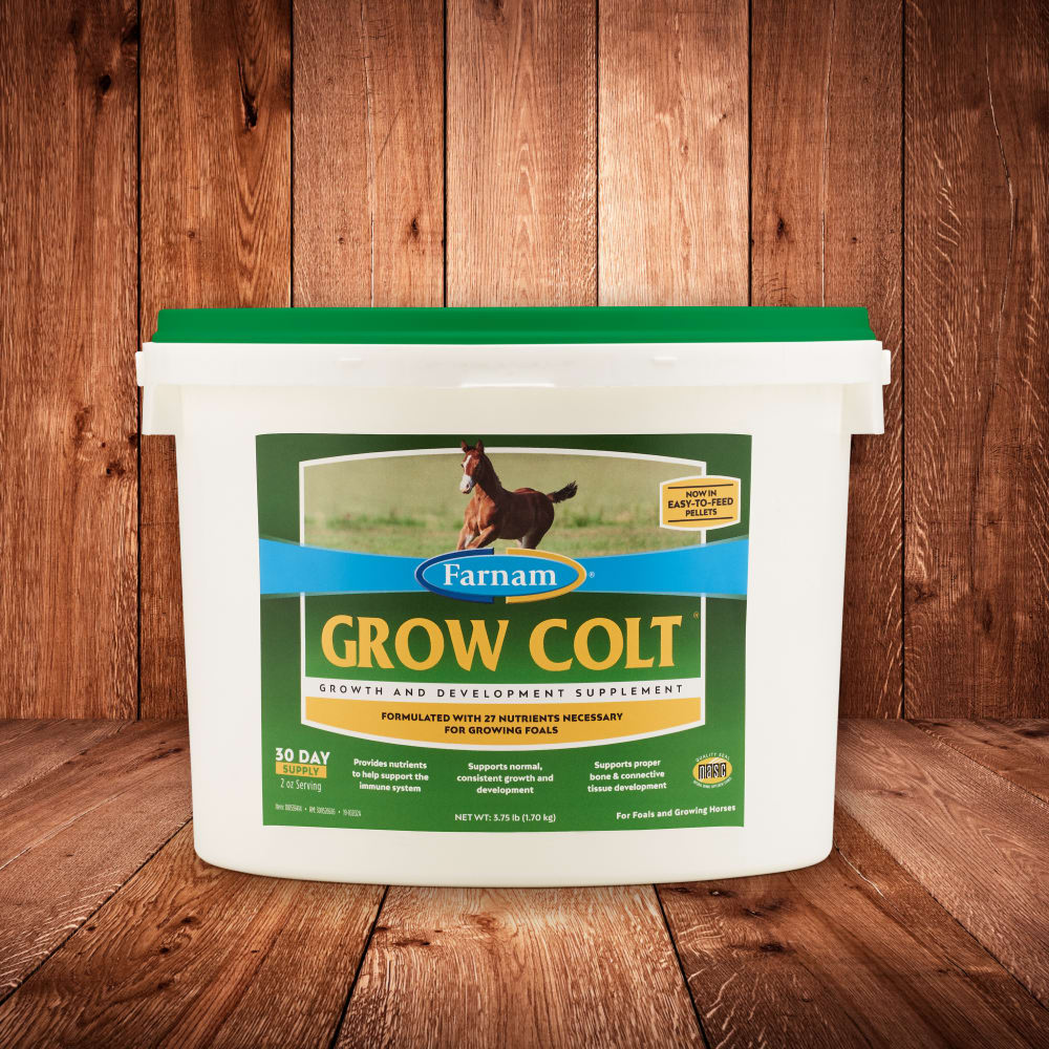 Farnam Grow Colt Growth & Development Supplement package showing size