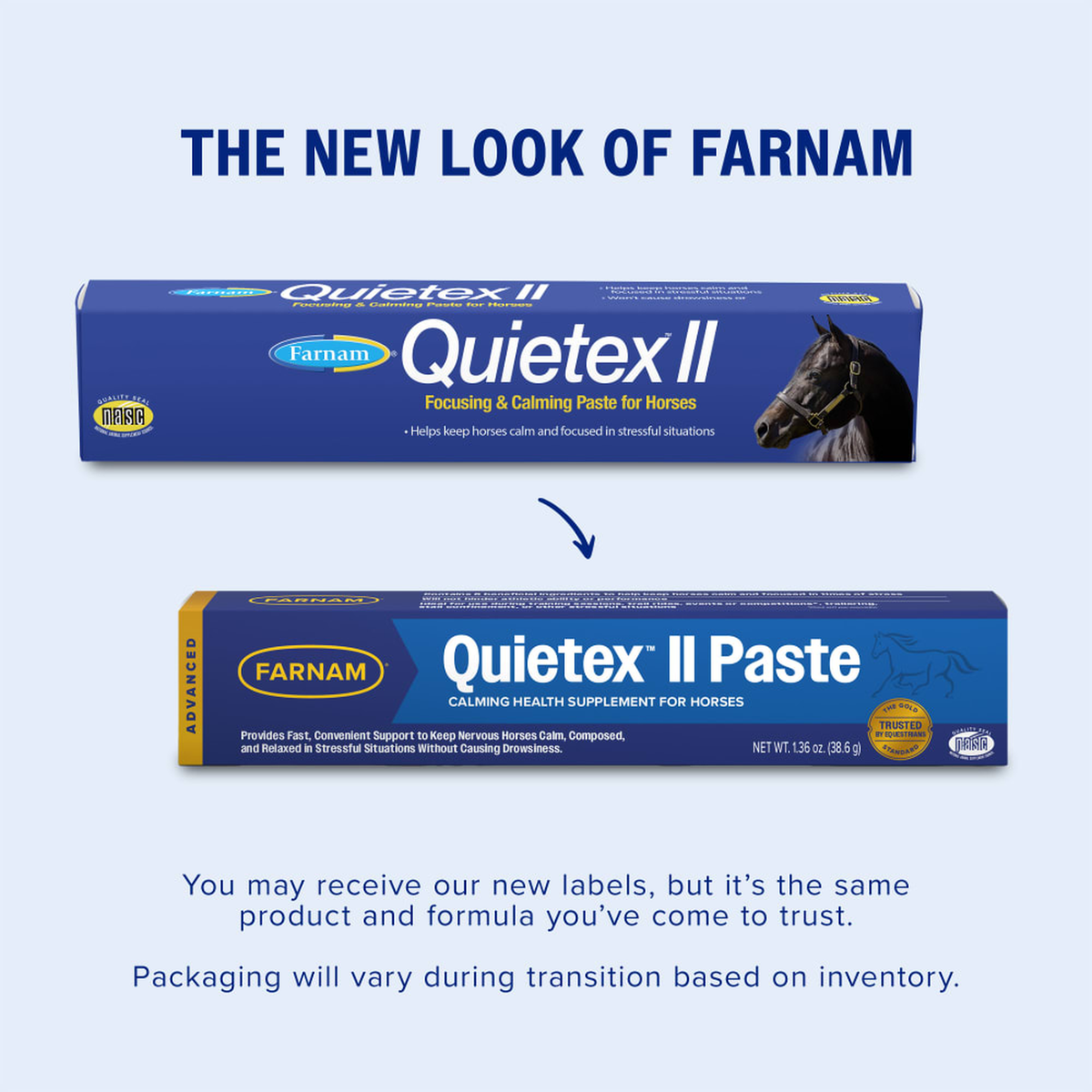 Farnam Quietex II Focusing & Calming Paste - The new look of Farnam