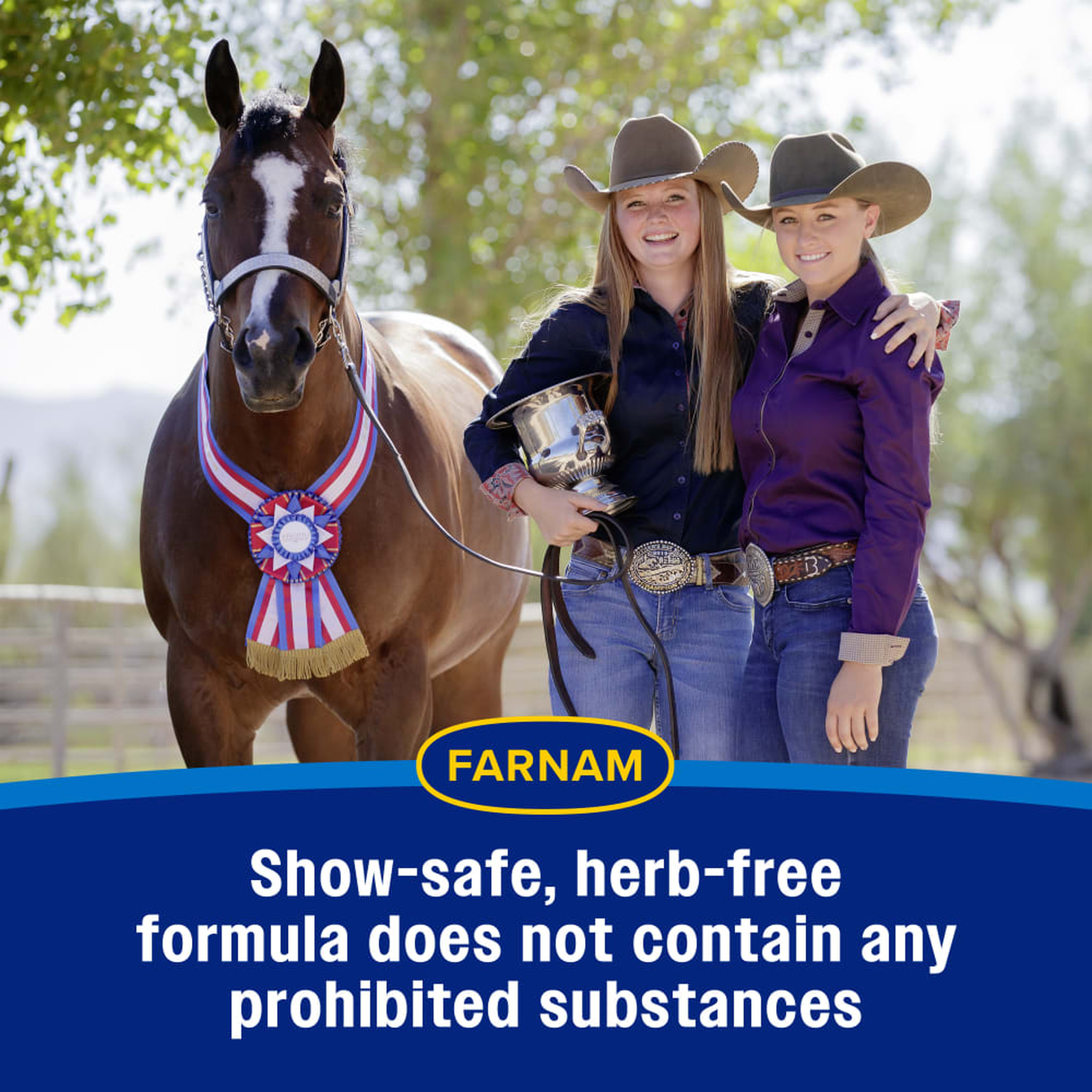 Show safe, herb free formula does not contain any prohibited substances