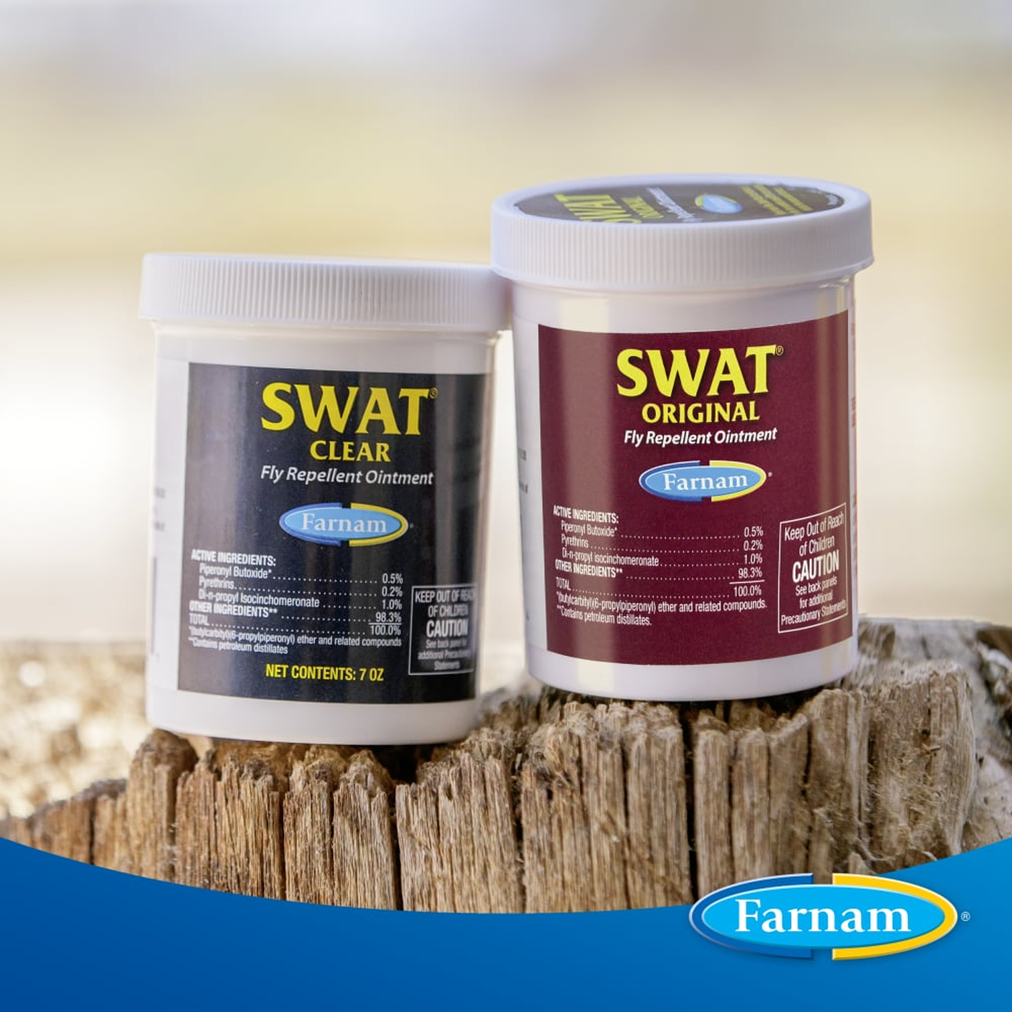Farnam SWAT Fly Repellent Ointment being used on a horse