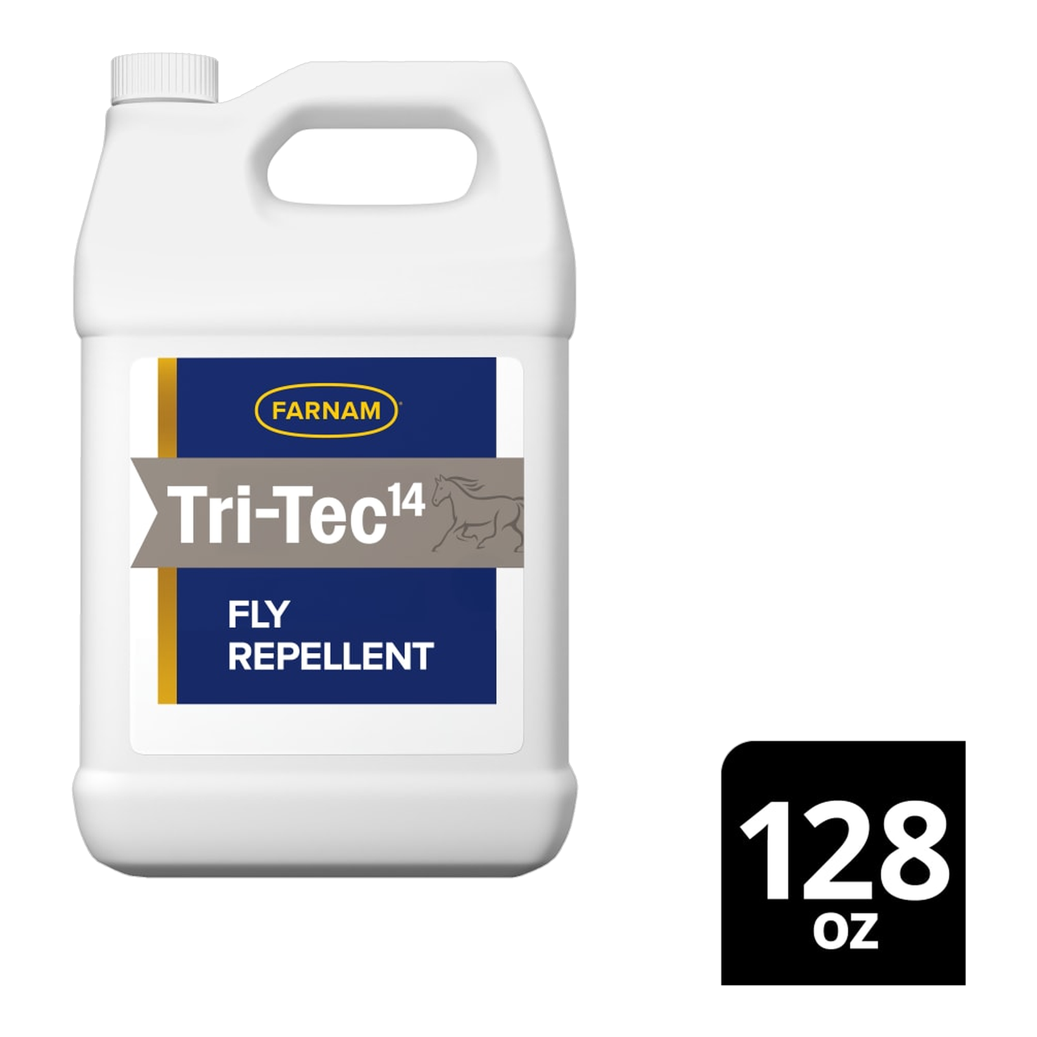 Farnam Tri-Tec 14 Fly Repellent for Horses package showing size