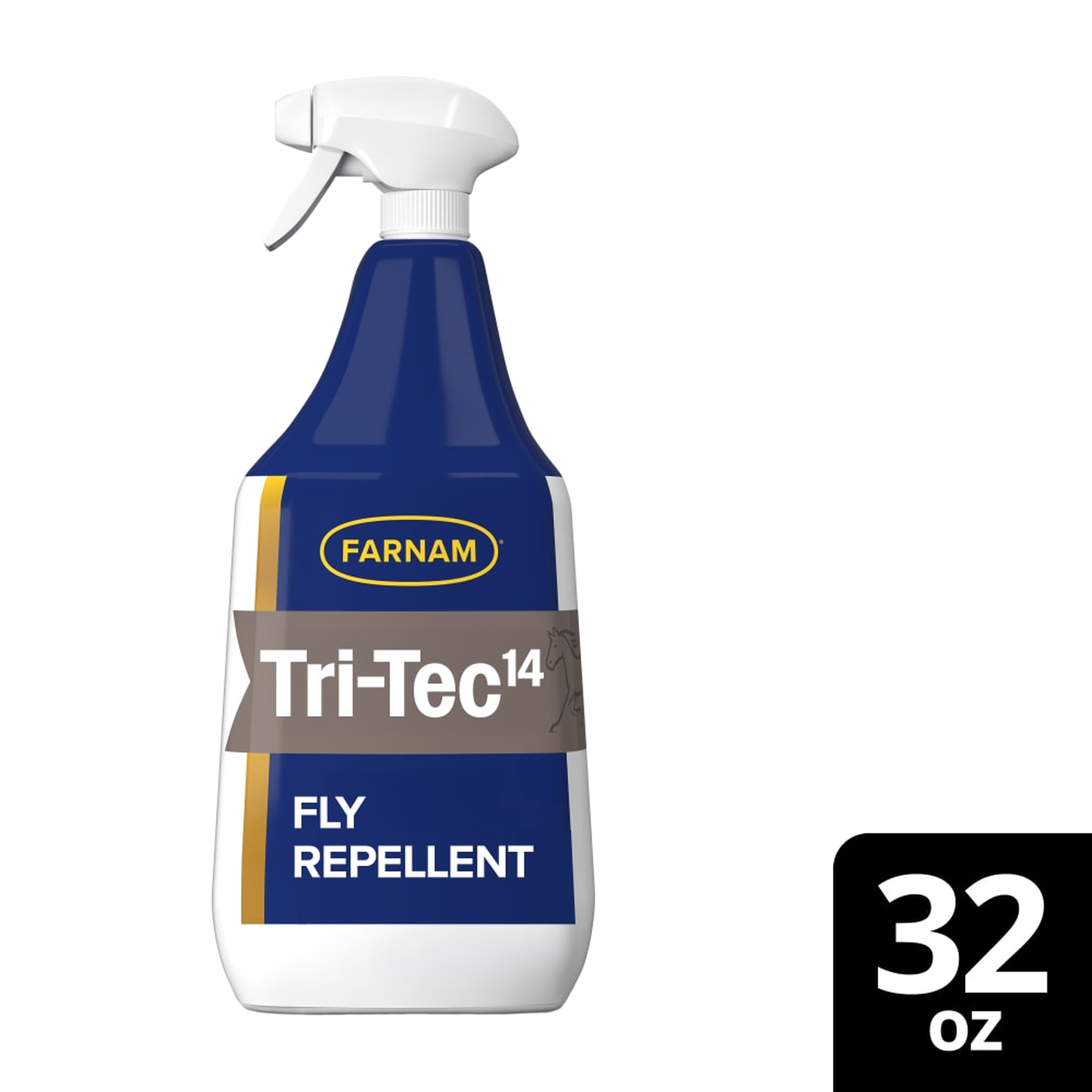 Farnam Tri-Tec 14 Fly Repellent bottle showing the 32 oz size