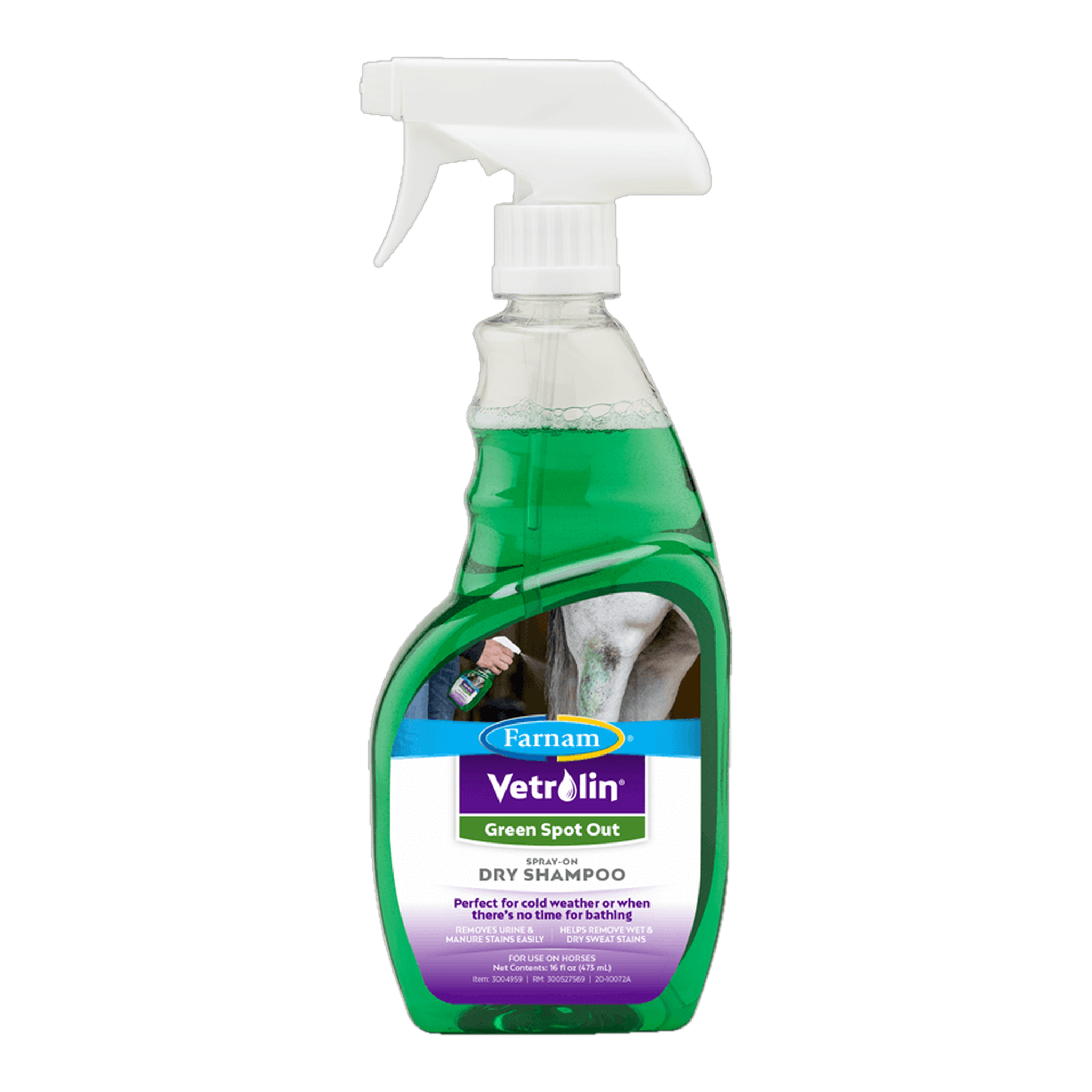 Farnam Vetrolin Green Spot Out 16 oz spray bottle, front of package