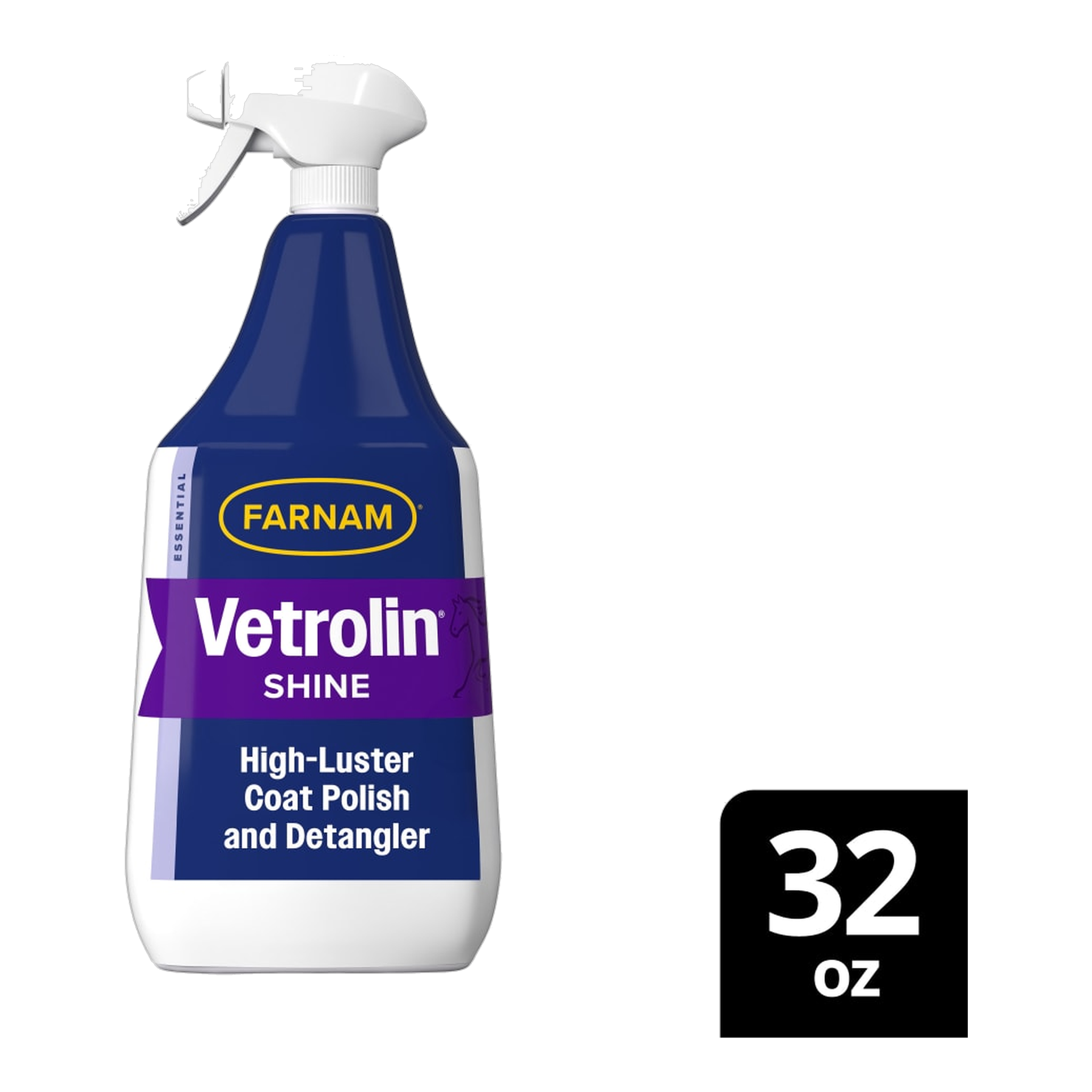 Farnam Vetrolin Shine Coat Polish & Conditioner package showing size #32 oz