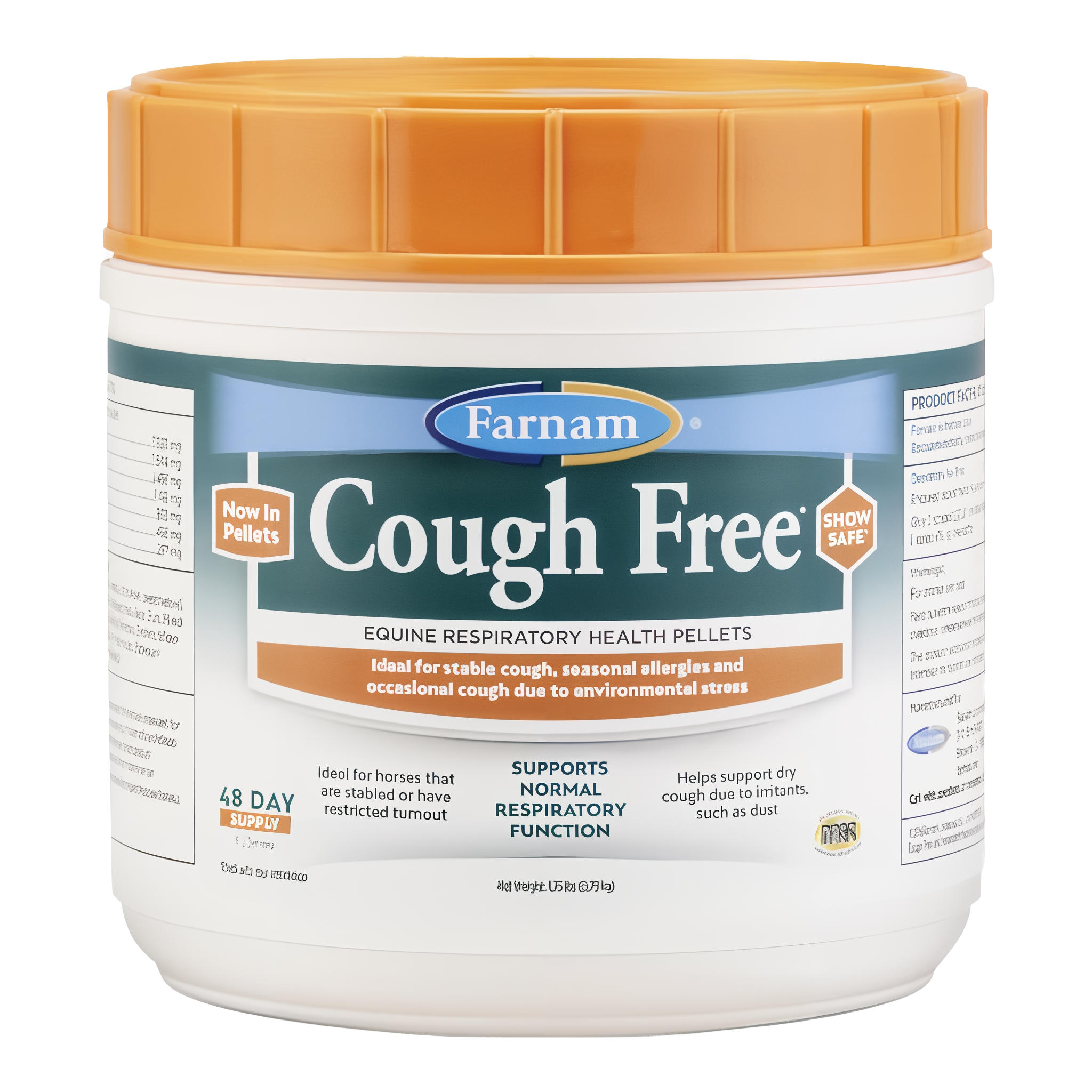 Farnam Cough Free Pellets for Horses, 1.75 lb respiratory health supplement. #1.75 lb