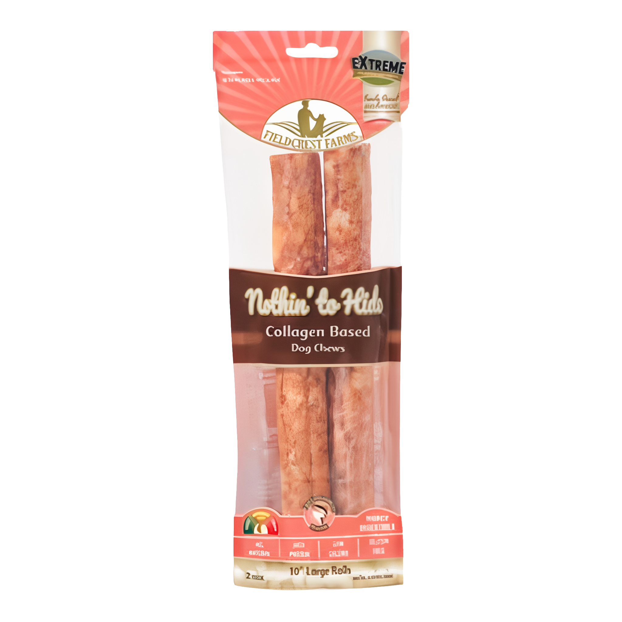 Fieldcrest Farms Nothin to Hide Collagen Roll Dog Chew - Salmon