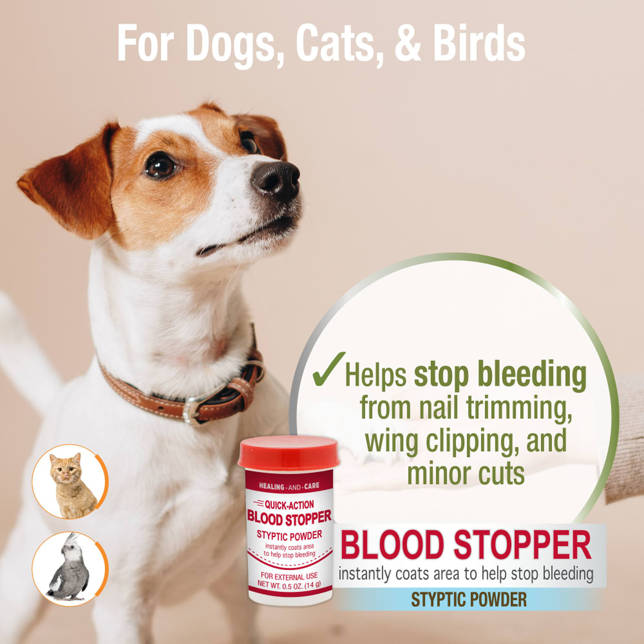 Four Paws Healthy Promise Quick-Action Blood Stopper Styptic Powder features and benefits