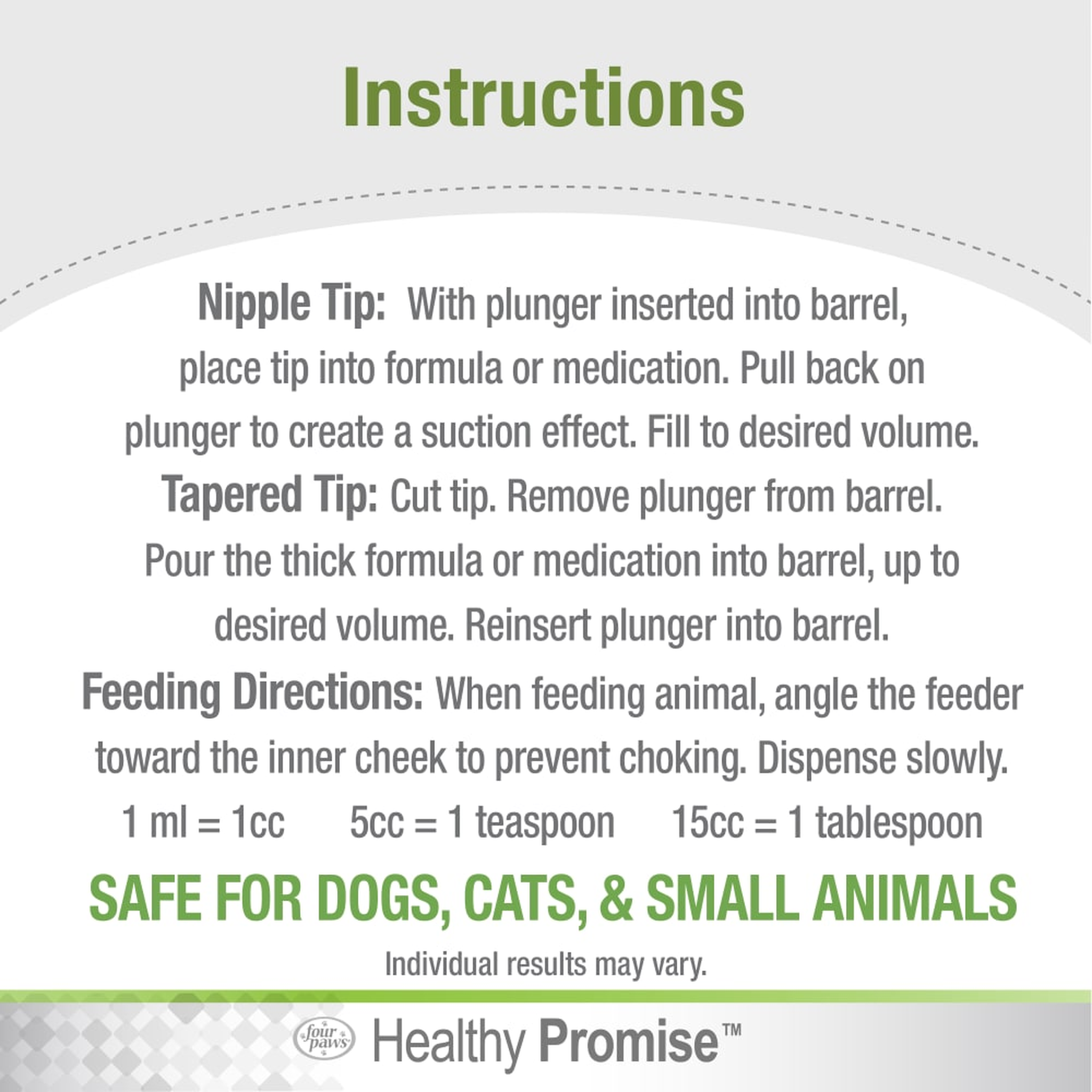Four Paws Healthy Promise Easy Feeder Pet Feeding Syringe step-by-step instructions