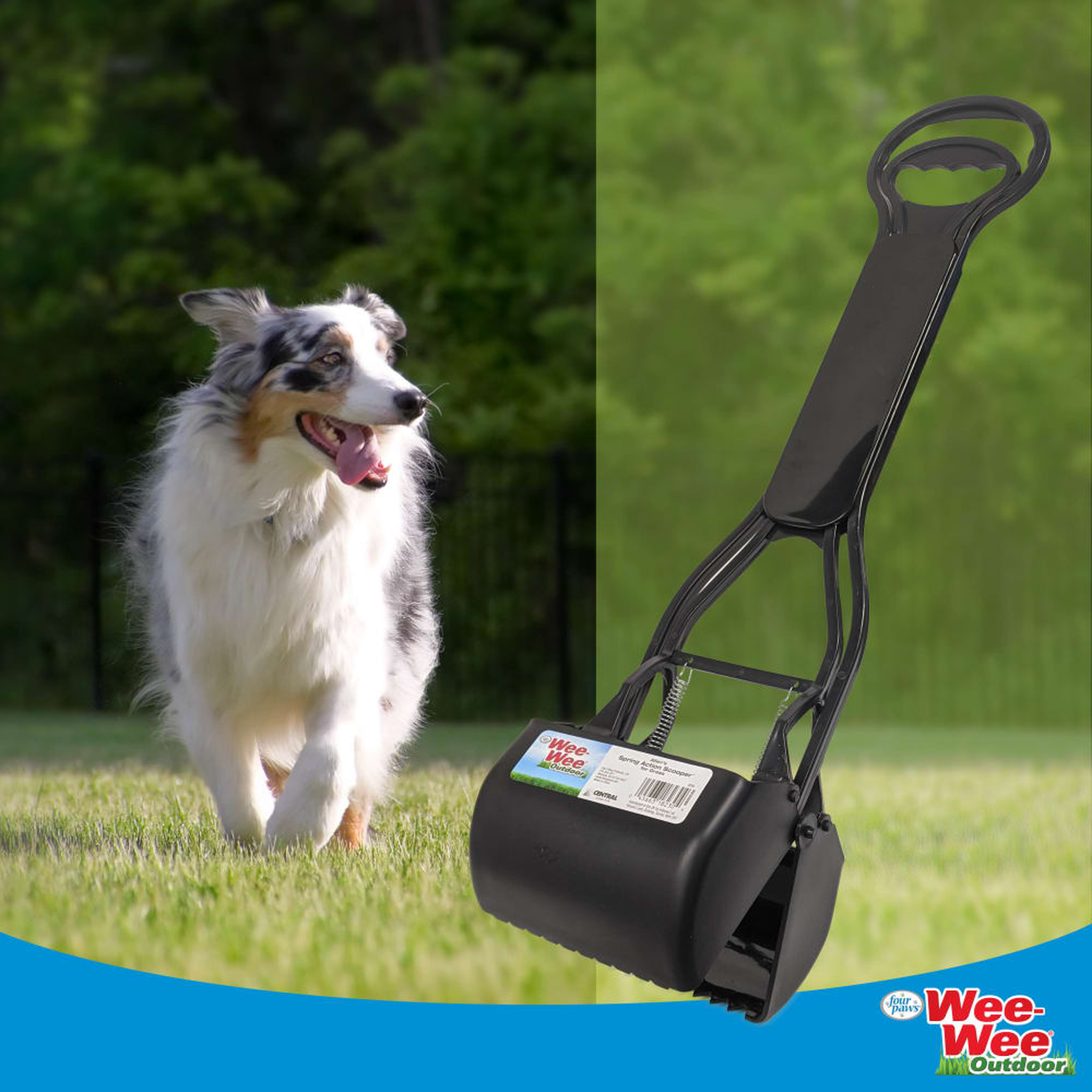 Four Paws Wee-Wee Allen's Spring Action Dog Pooper Scooper in use