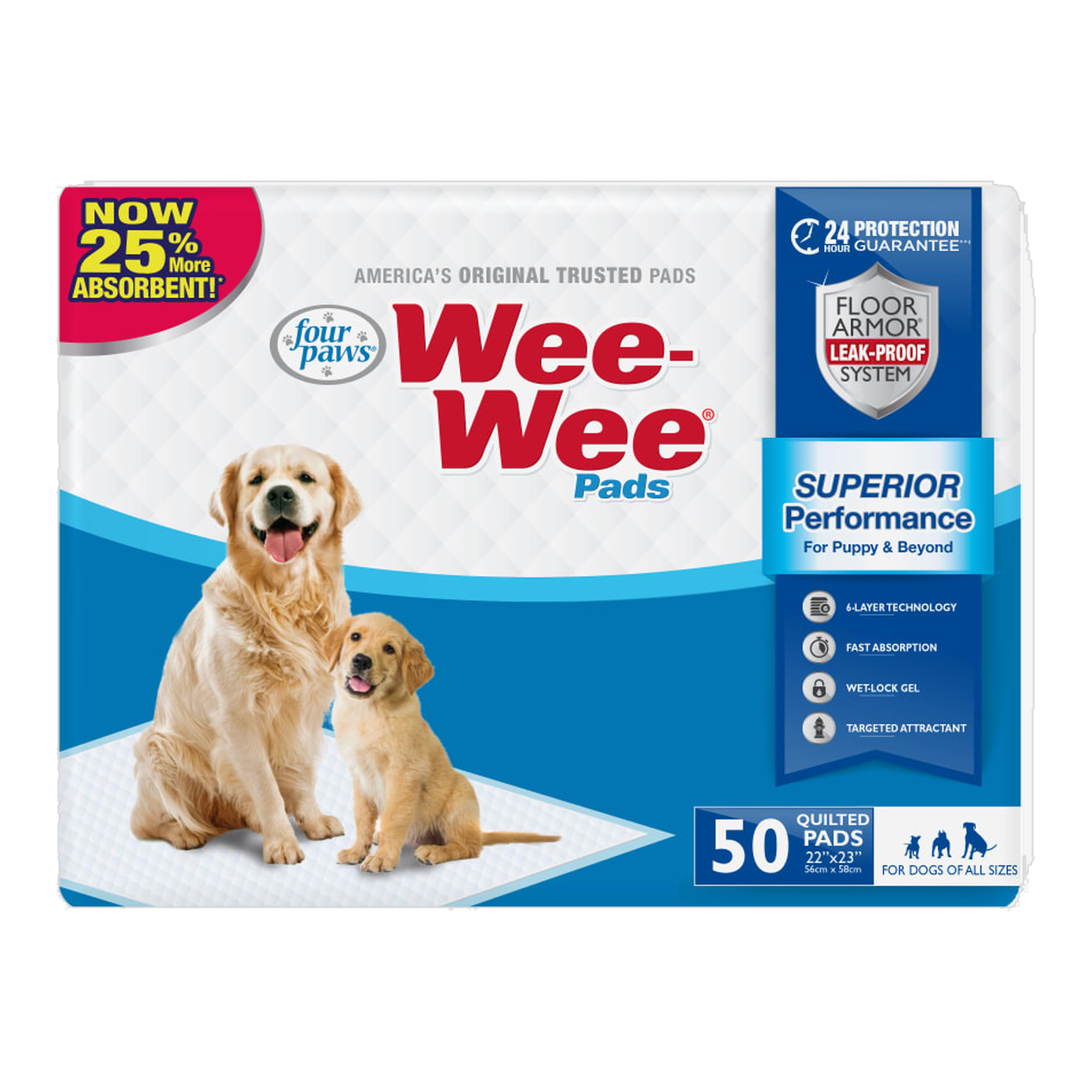 Four Paws Wee-Wee Dog Pee Pads box front