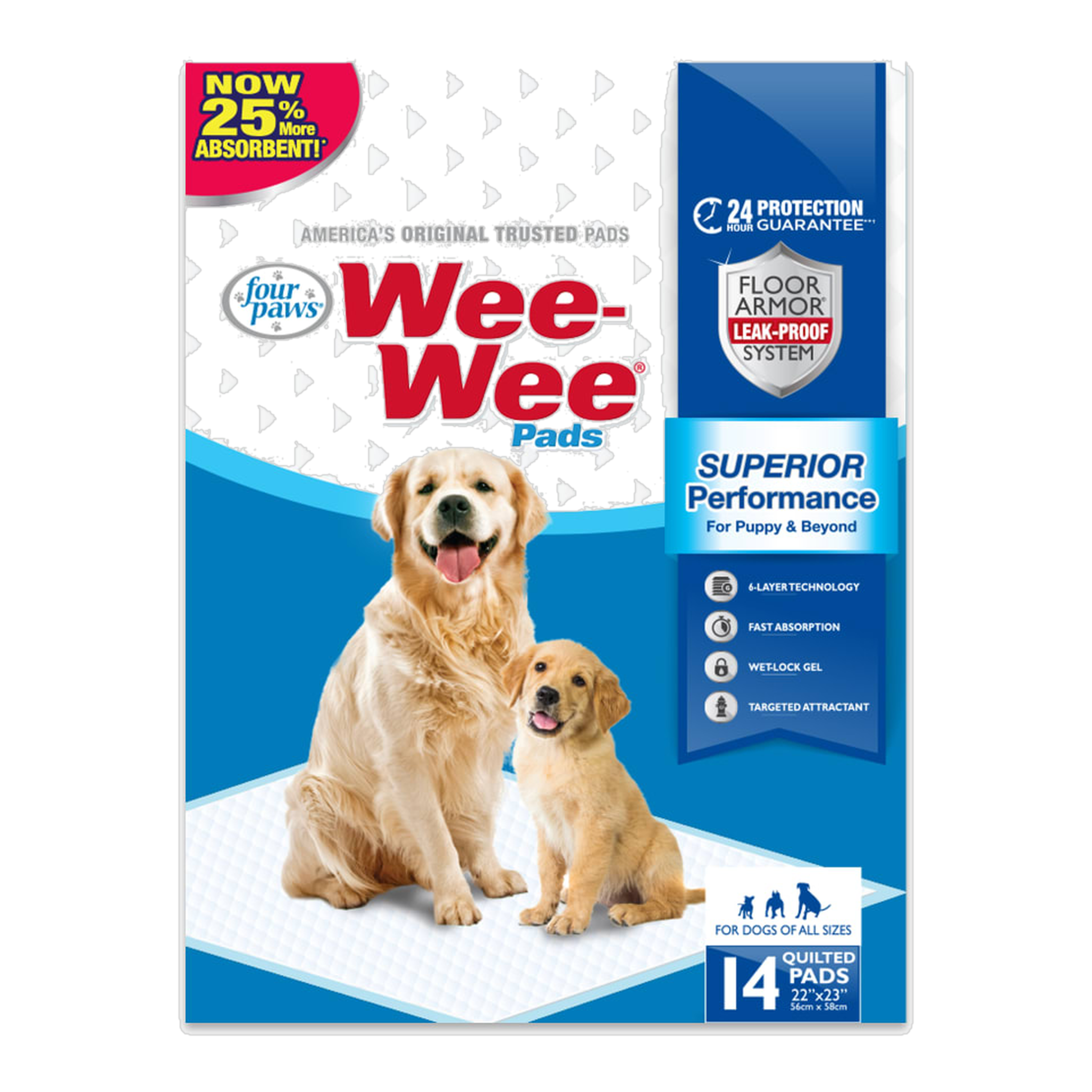 Four Paws Wee-Wee Pads 14 Count package front