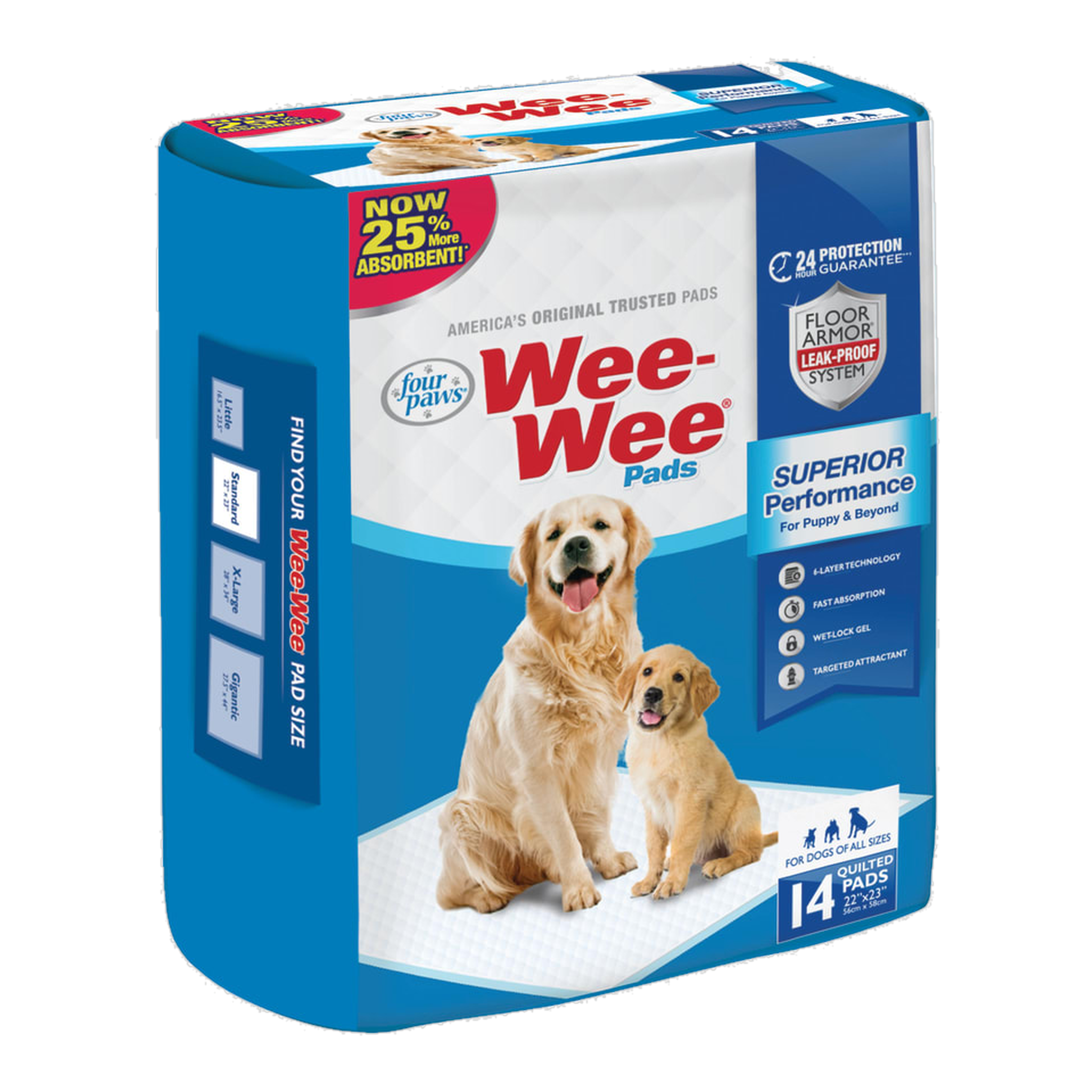 Four Paws Wee-Wee Superior Performance X-Large Dog Pads package front