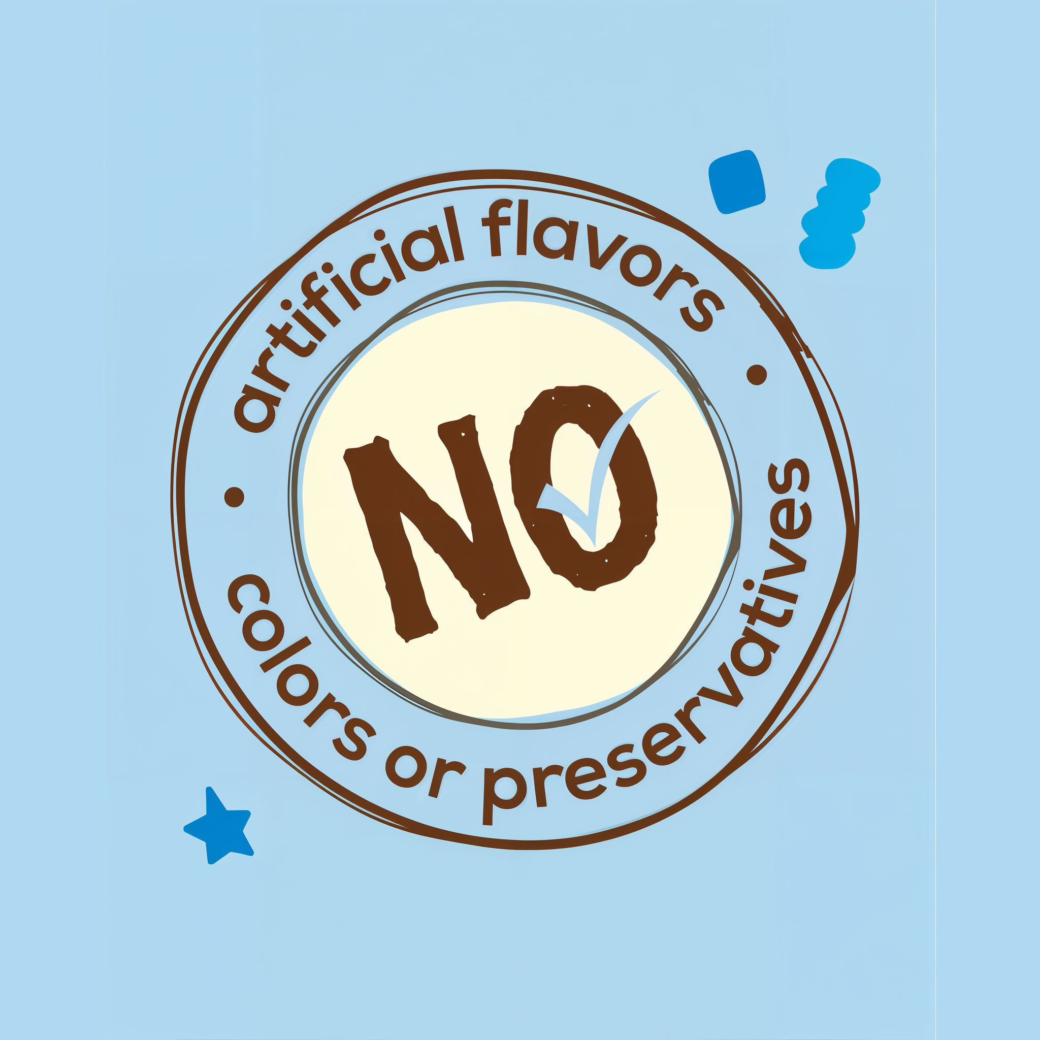 No artificial flavors, colors or preservatives