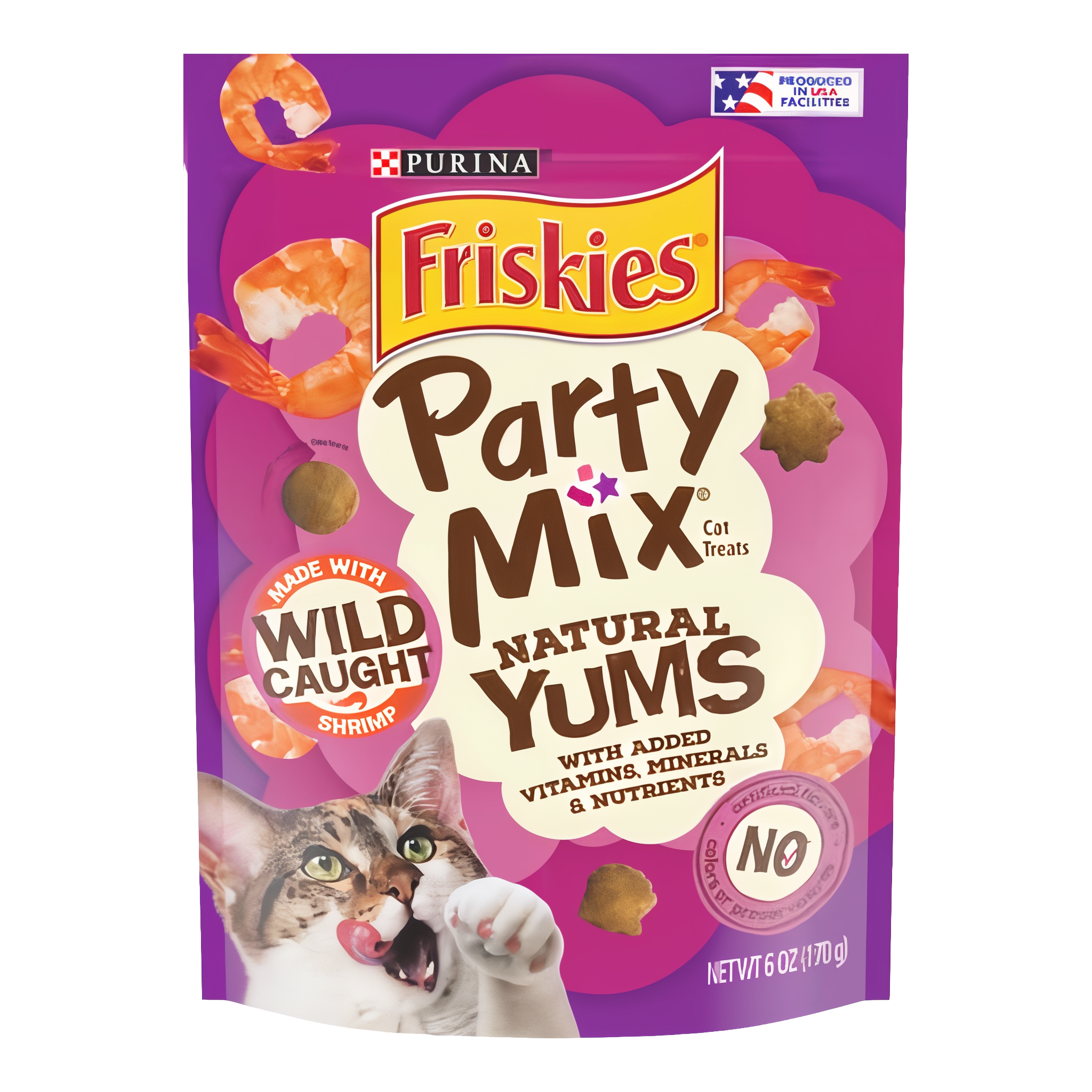 Friskies Party Mix Natural Yums Adult Cat Treats With Wild Shrimp