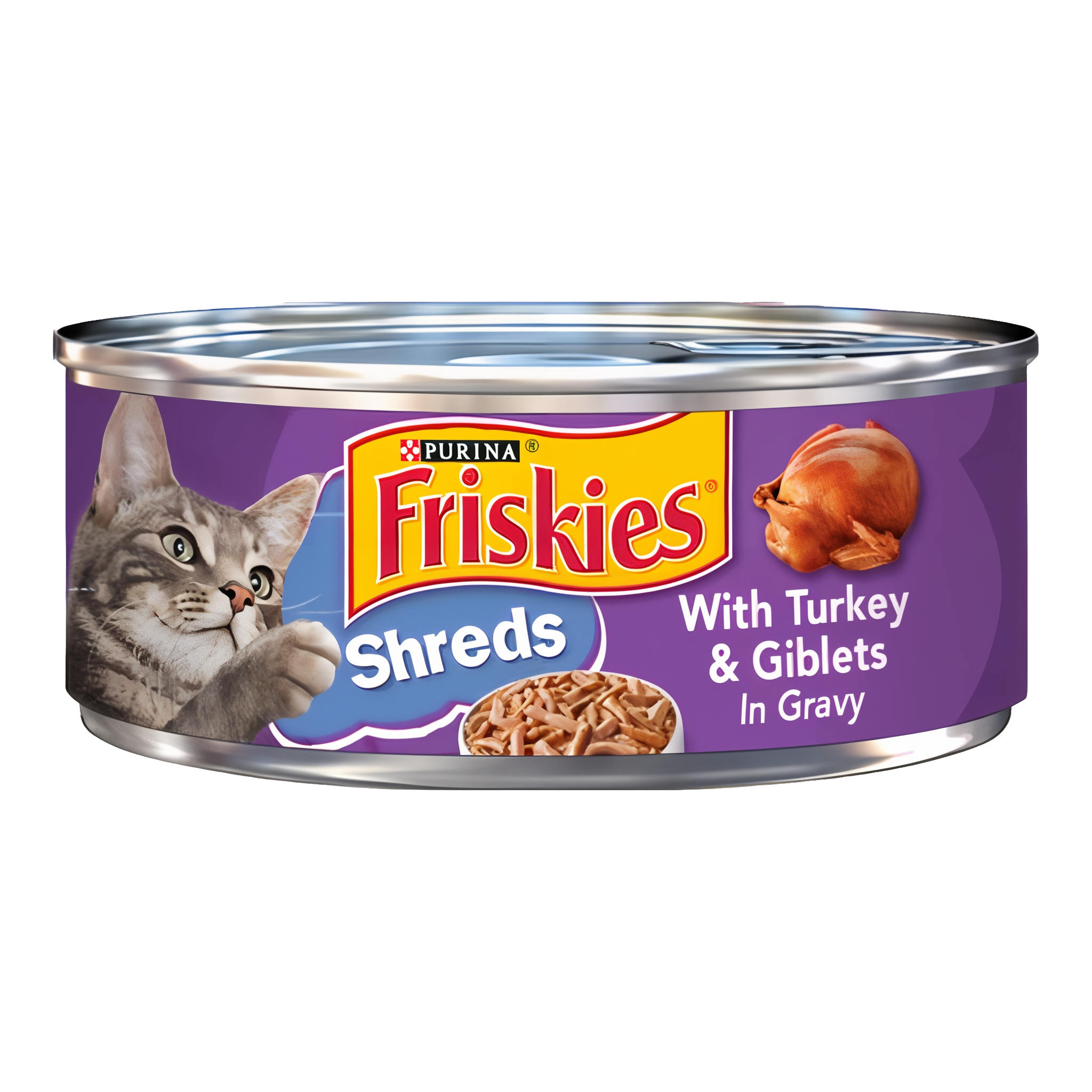 Purina Friskies Shreds Gravy Wet Cat Food Soft Turkey & Giblets