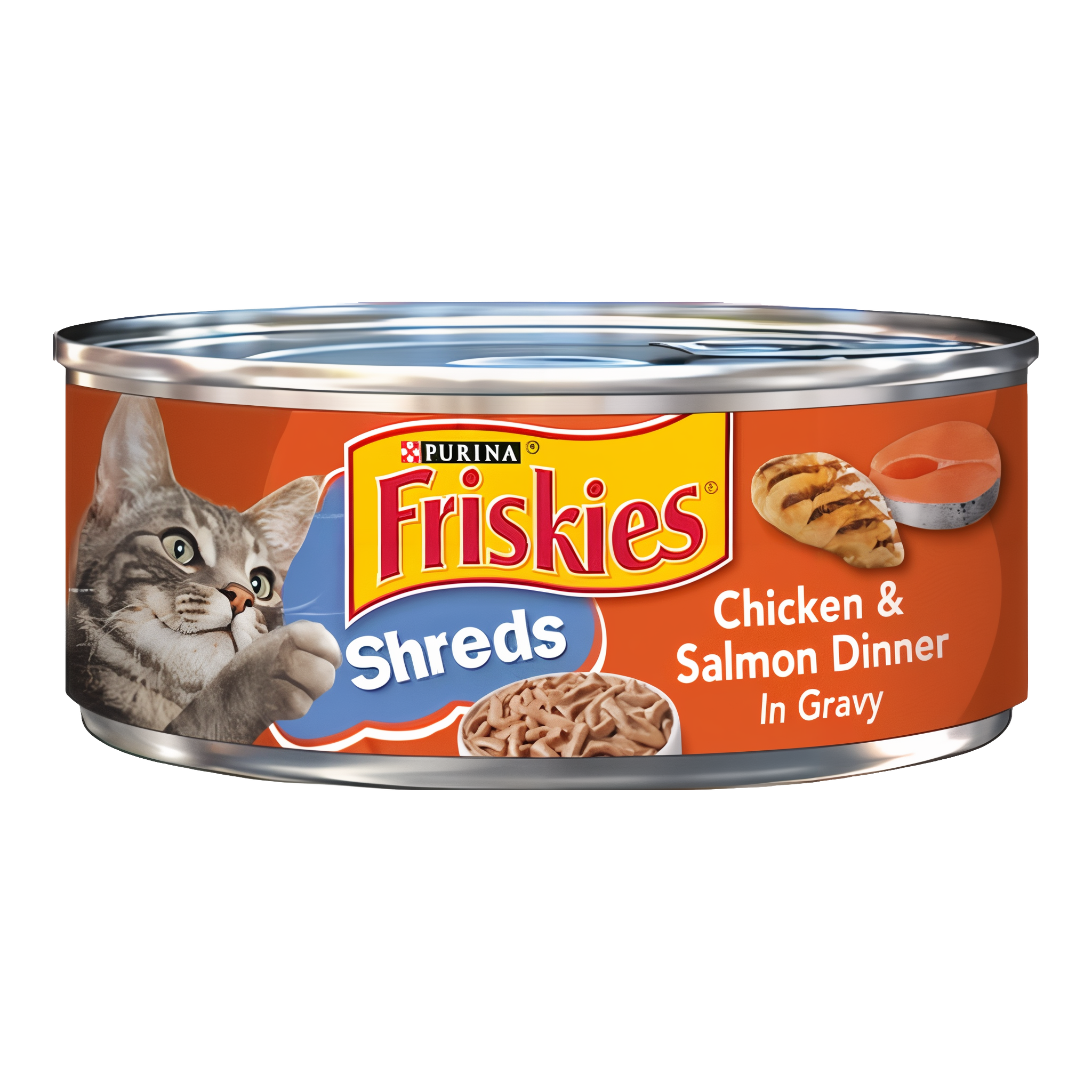 Purina Friskies Shreds Wet Cat Food Chicken & Salmon Dinner In Gravy