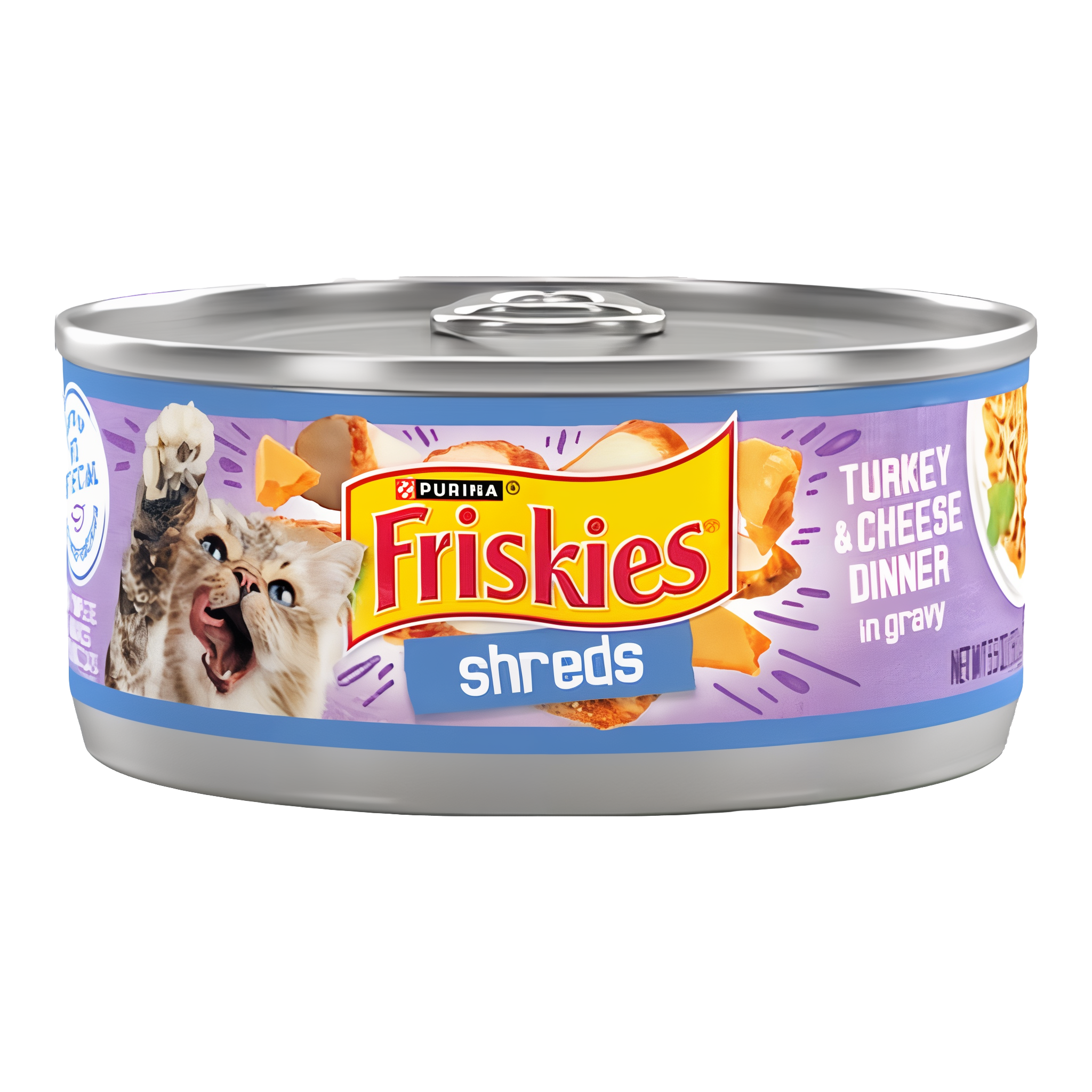 Purina Friskies Shreds Wet Cat Food Turkey & Cheese Dinner In Gravy