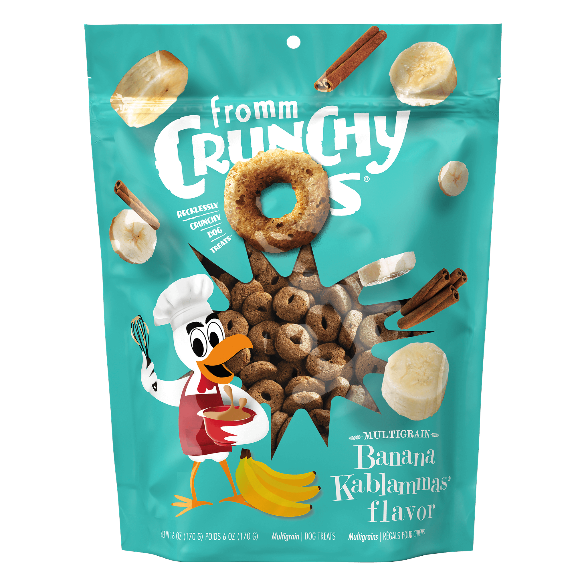 Fromm Crunchy O's Banana Kablammas Flavor Dog Treats 6 oz bag #6 oz