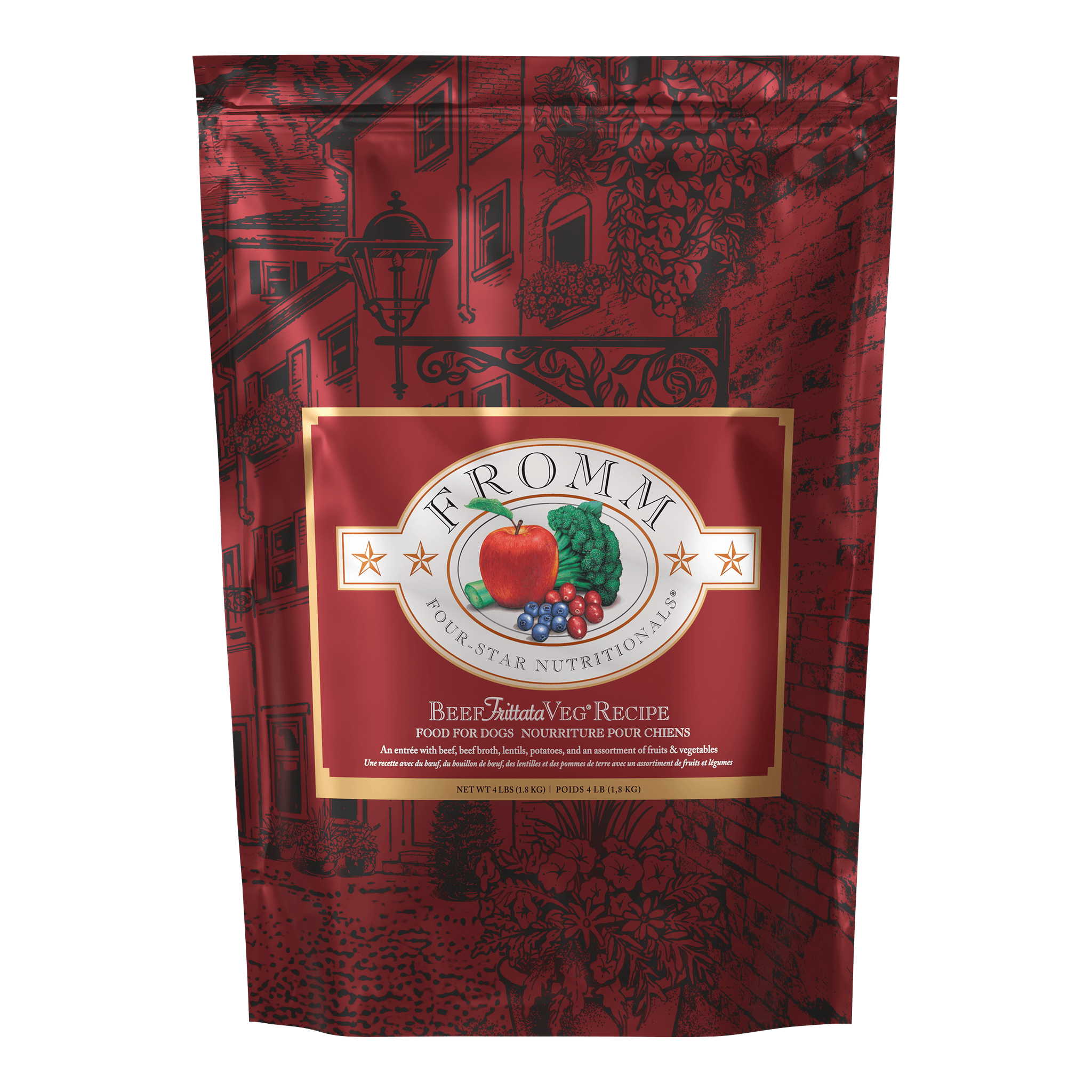 Fromm Four-Star Beef Frittata Veg Recipe Dry Dog Food bag