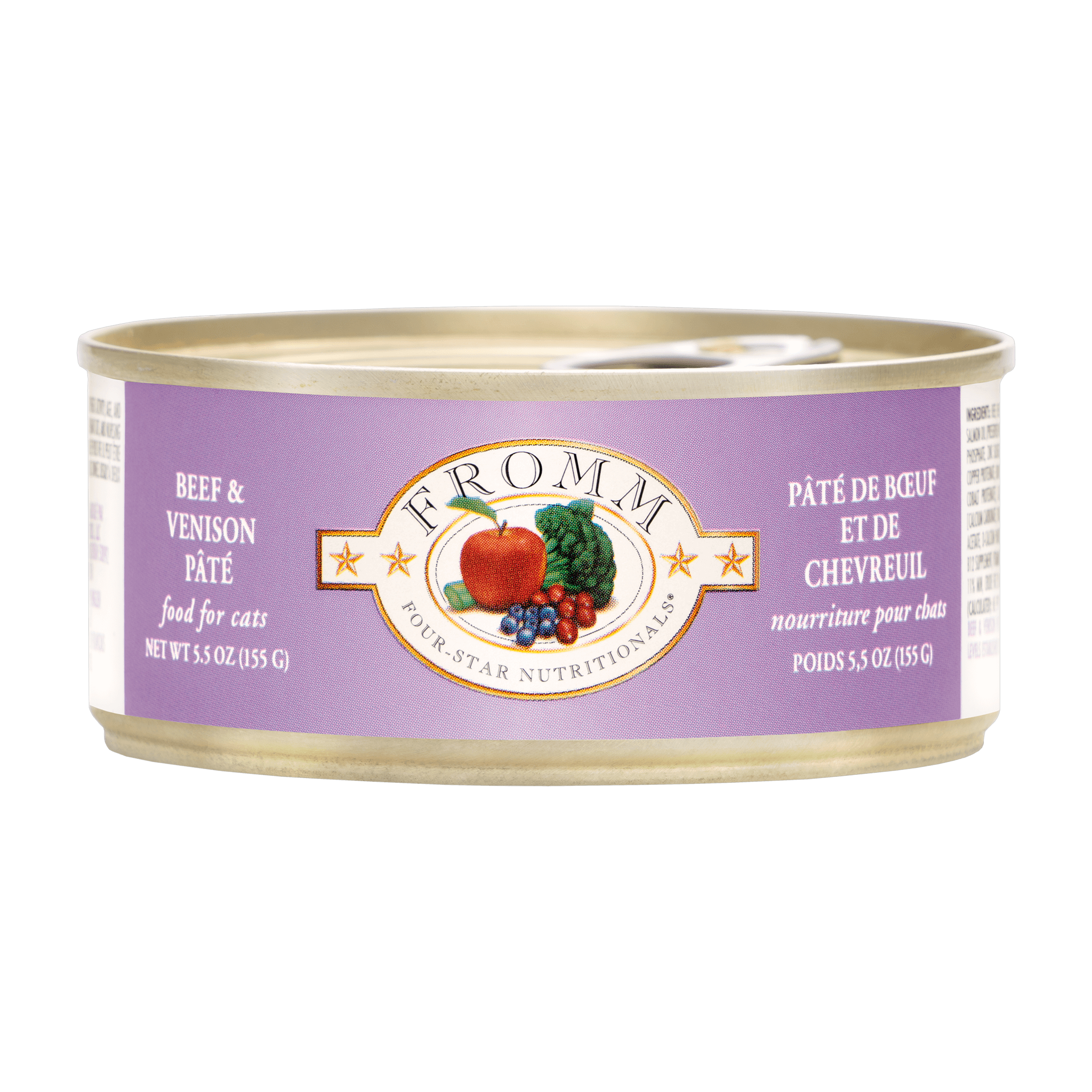 Fromm Four-Star Beef & Venison Pâté wet cat food can #5.5 OZ