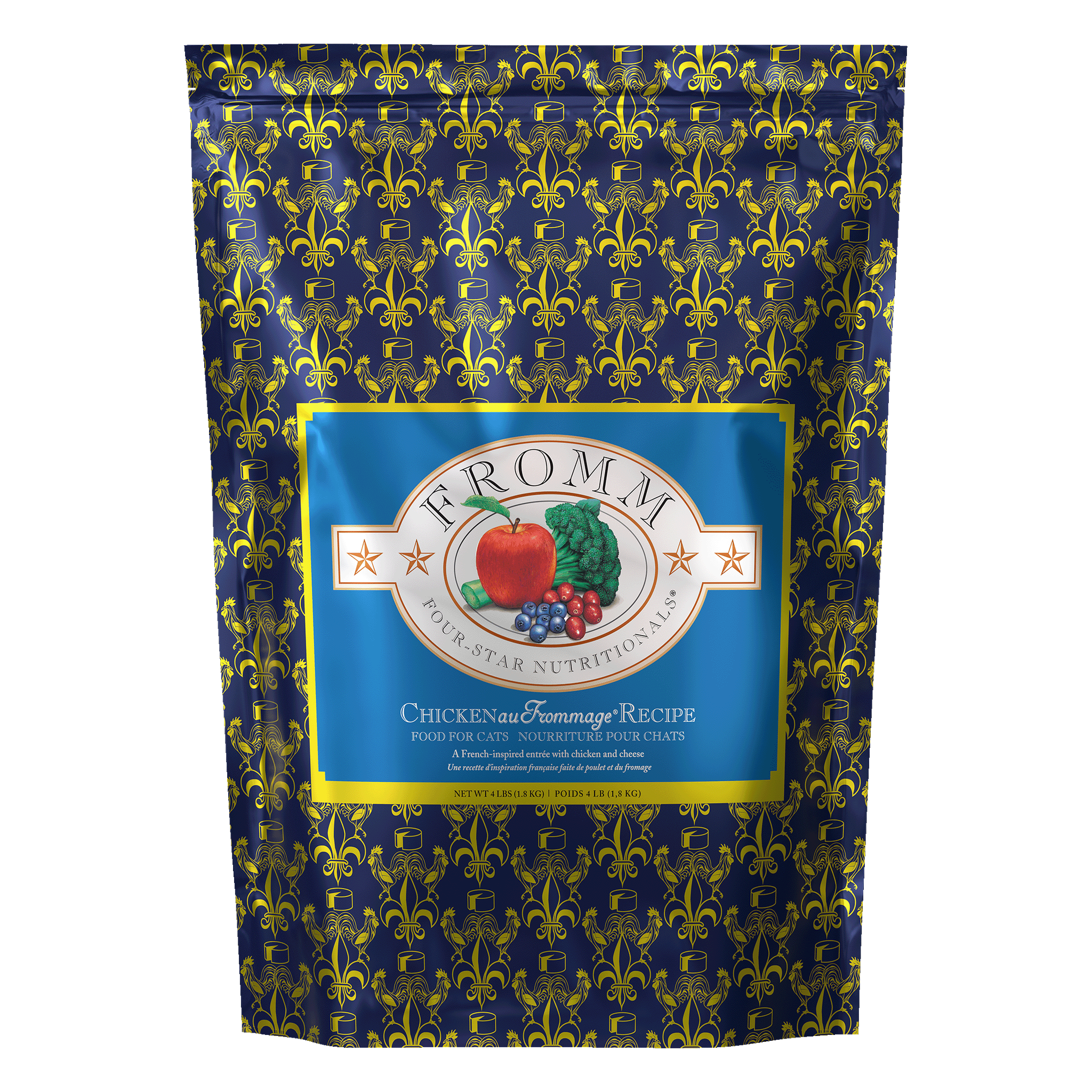 Fromm Four-Star Chicken Au Frommage Recipe Dry Cat Food bag