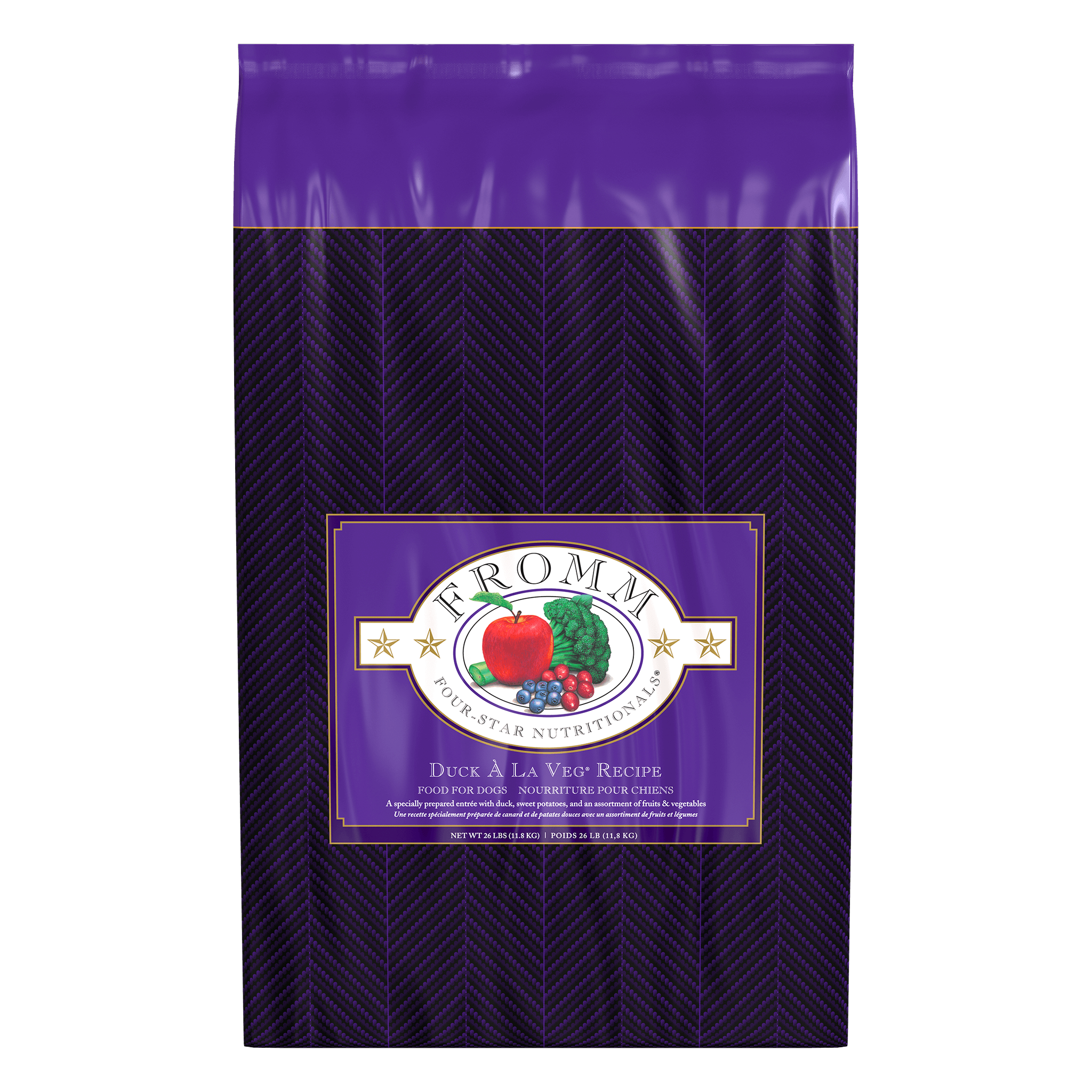 Fromm Four-Star Duck A La Veg Recipe Dry Dog Food bag