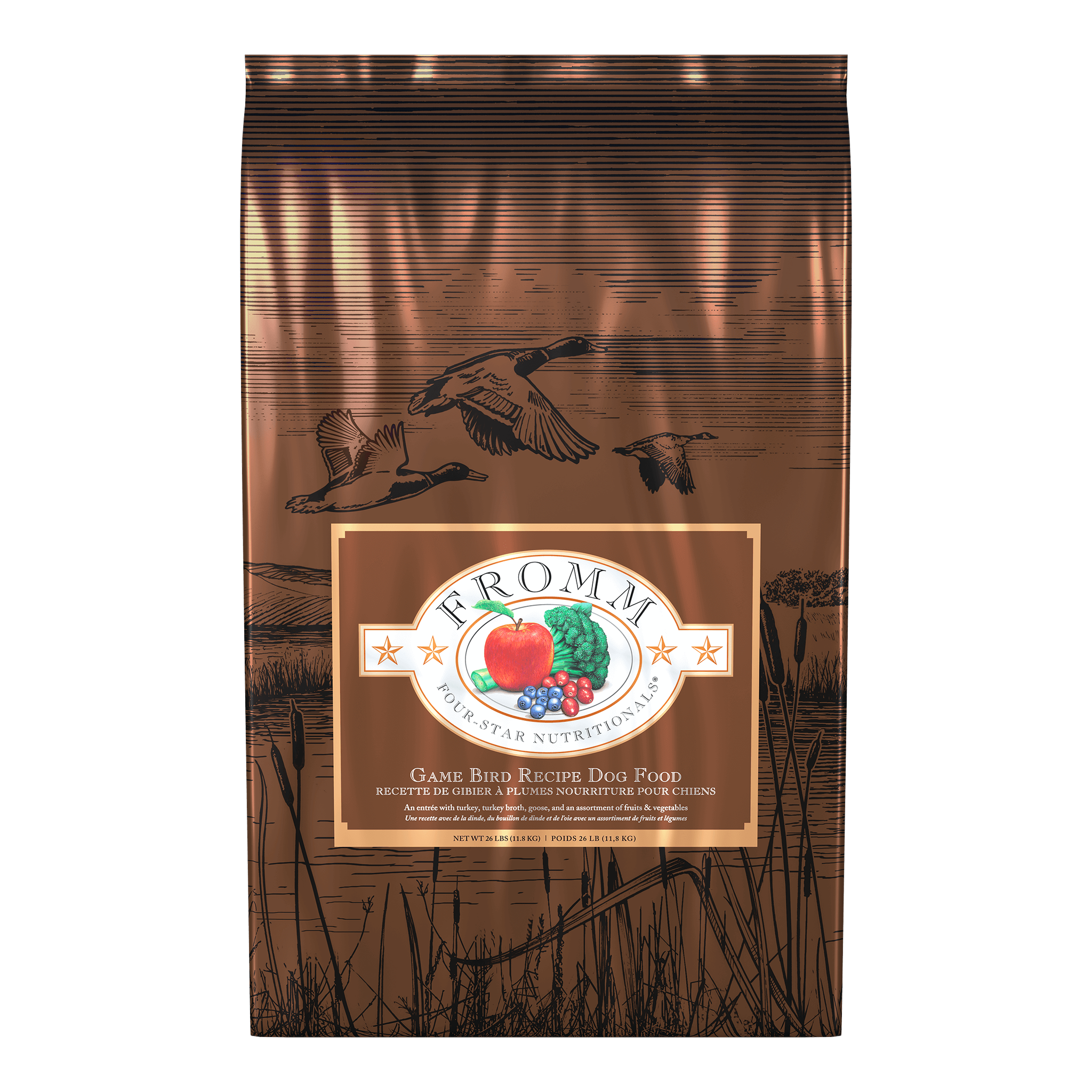 Fromm Four-Star Game Bird Recipe Dry Dog Food bag