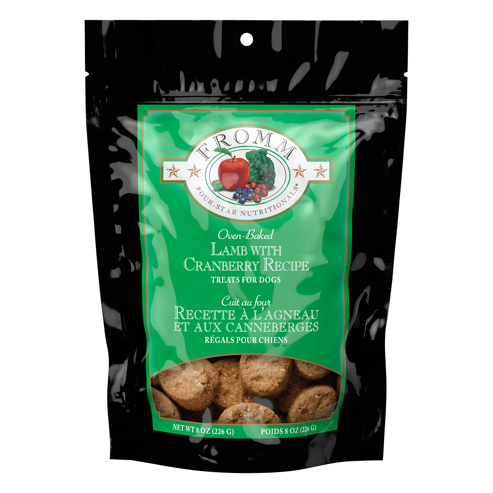 Fromm Four-Star Lamb with Cranberry Recipe Treats for Dogs 8 oz bag #8 OZ
