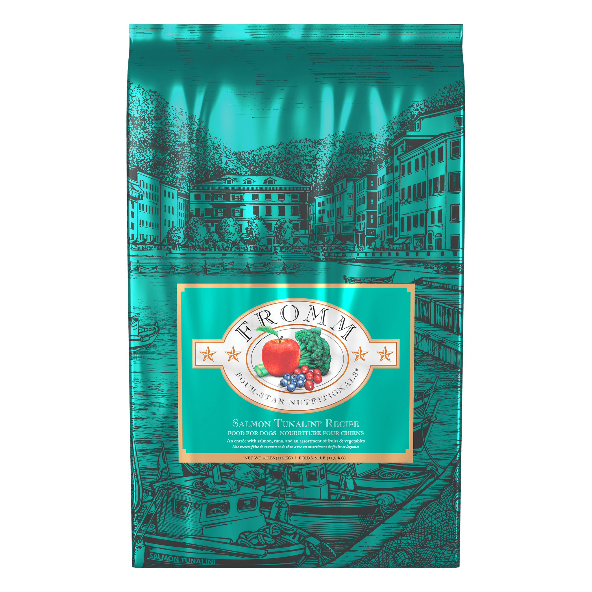 Fromm Four-Star Salmon Tunalini Recipe Dry Dog Food bag