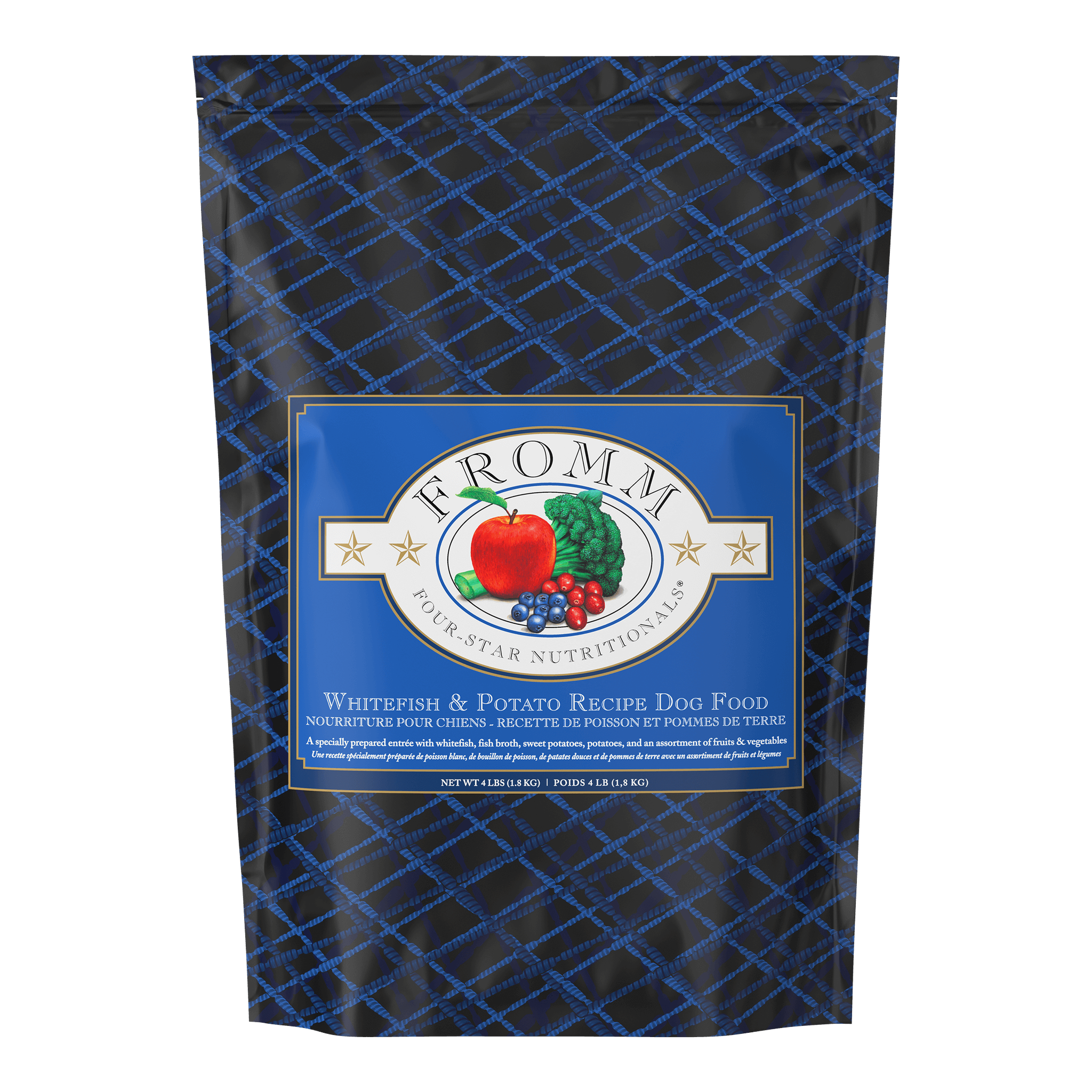 Fromm Four-Star Whitefish and Potato Recipe Dry Dog Food bag