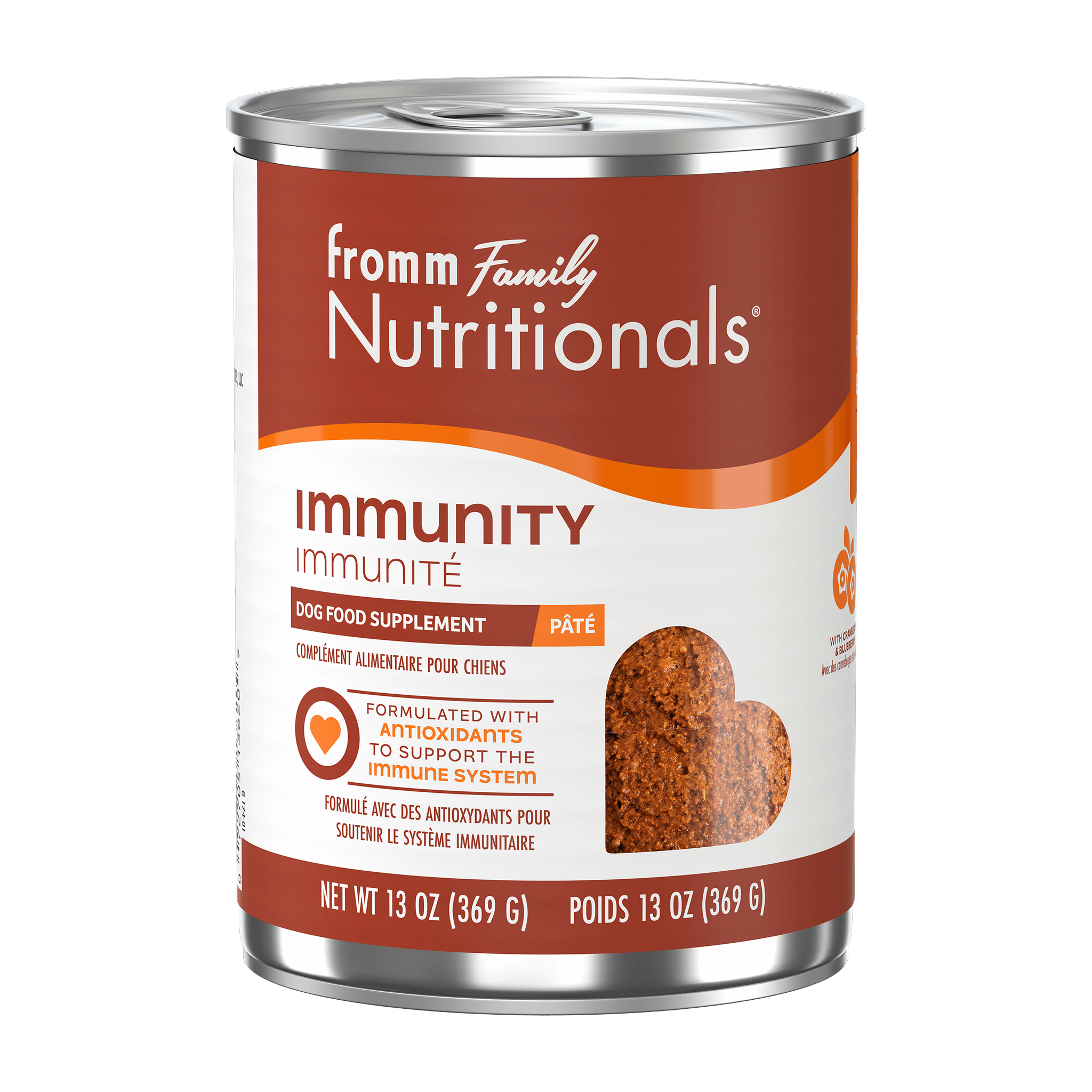 Fromm Nutritionals Immunity Dog Food Supplement Pâté can
