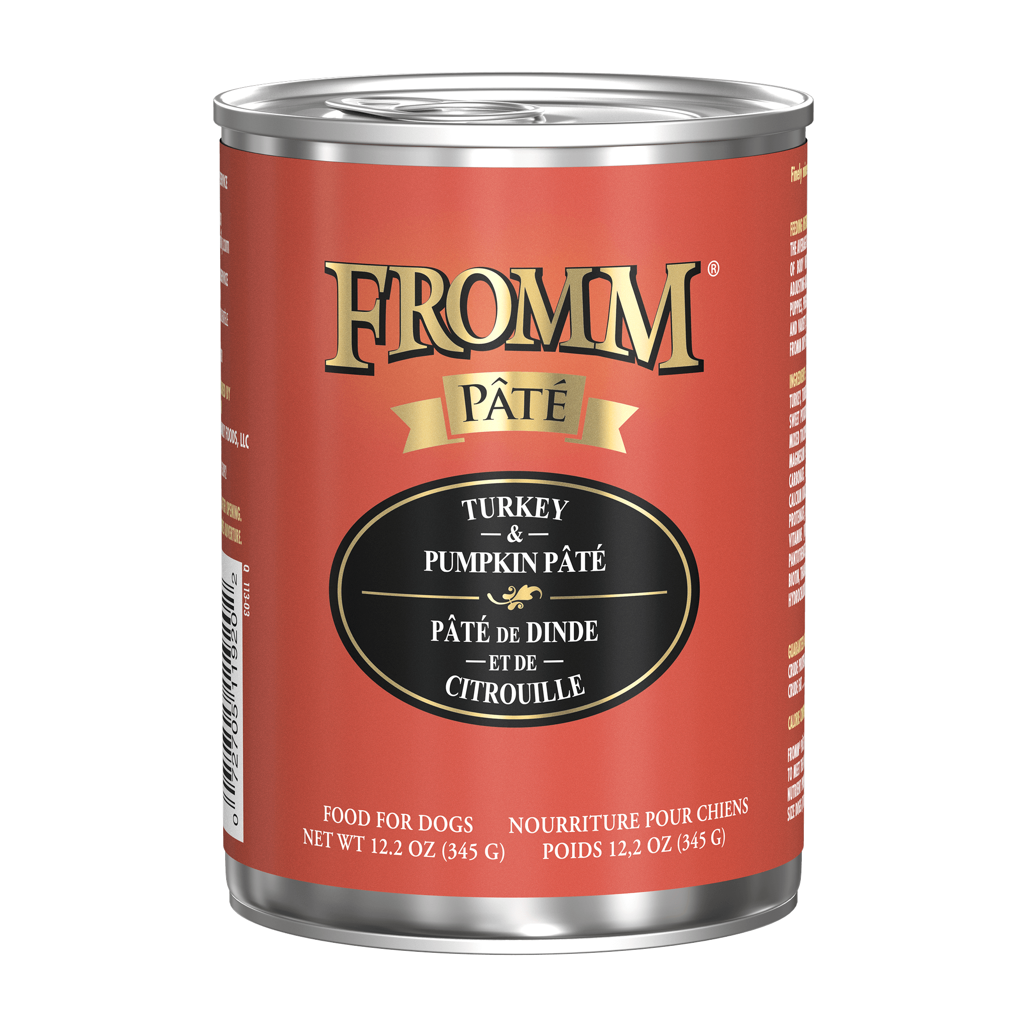 Fromm Pâté Turkey & Pumpkin Pâté can