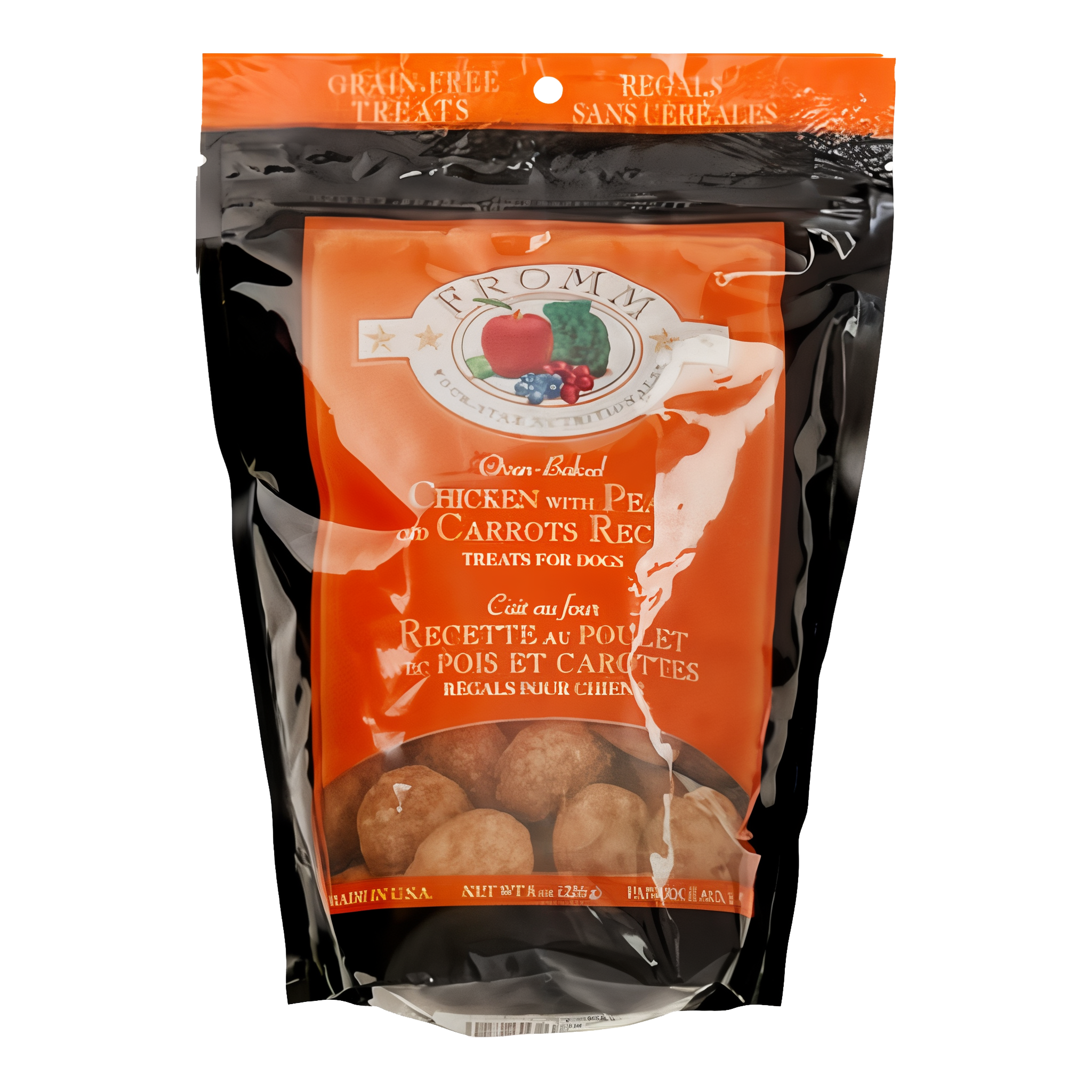 Fromm Four-Star Grain-Free Treats for Dogs Chicken with Carrots and Peas