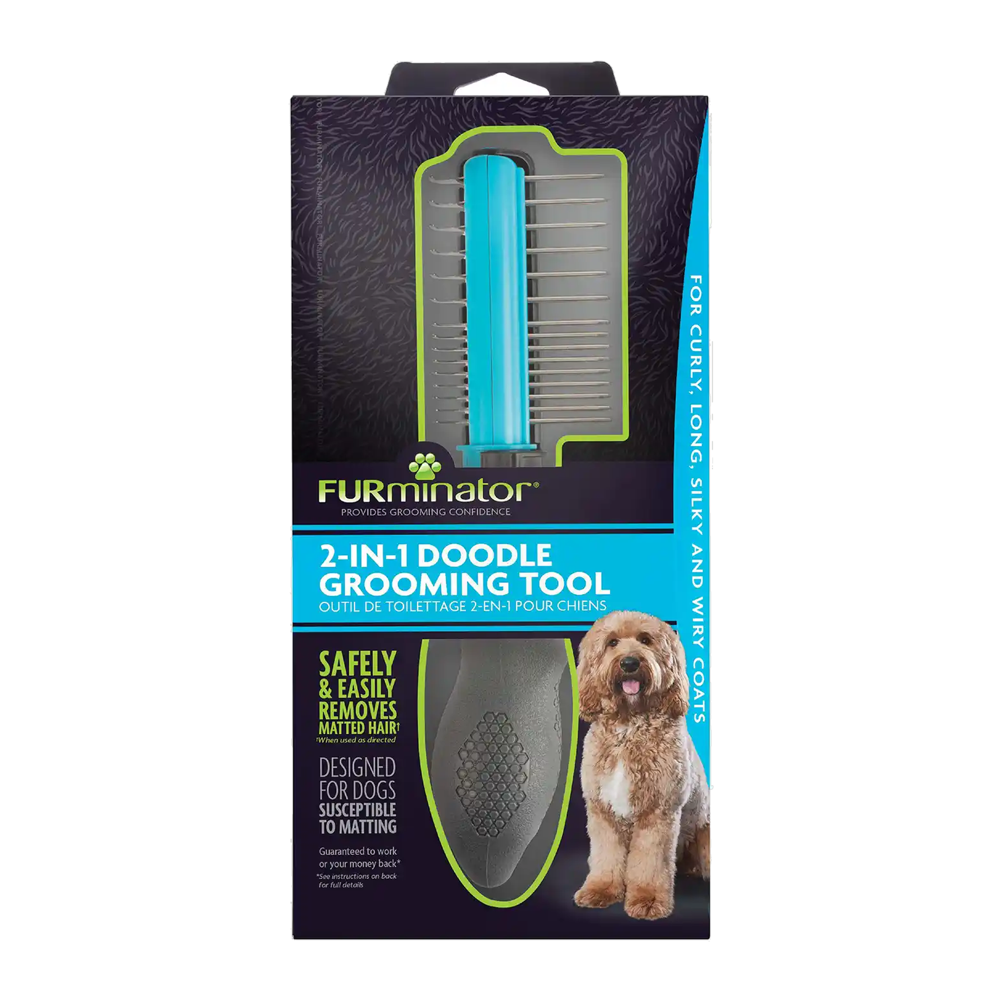 FURminator 2-in-1 Doodle Grooming Tool in packaging