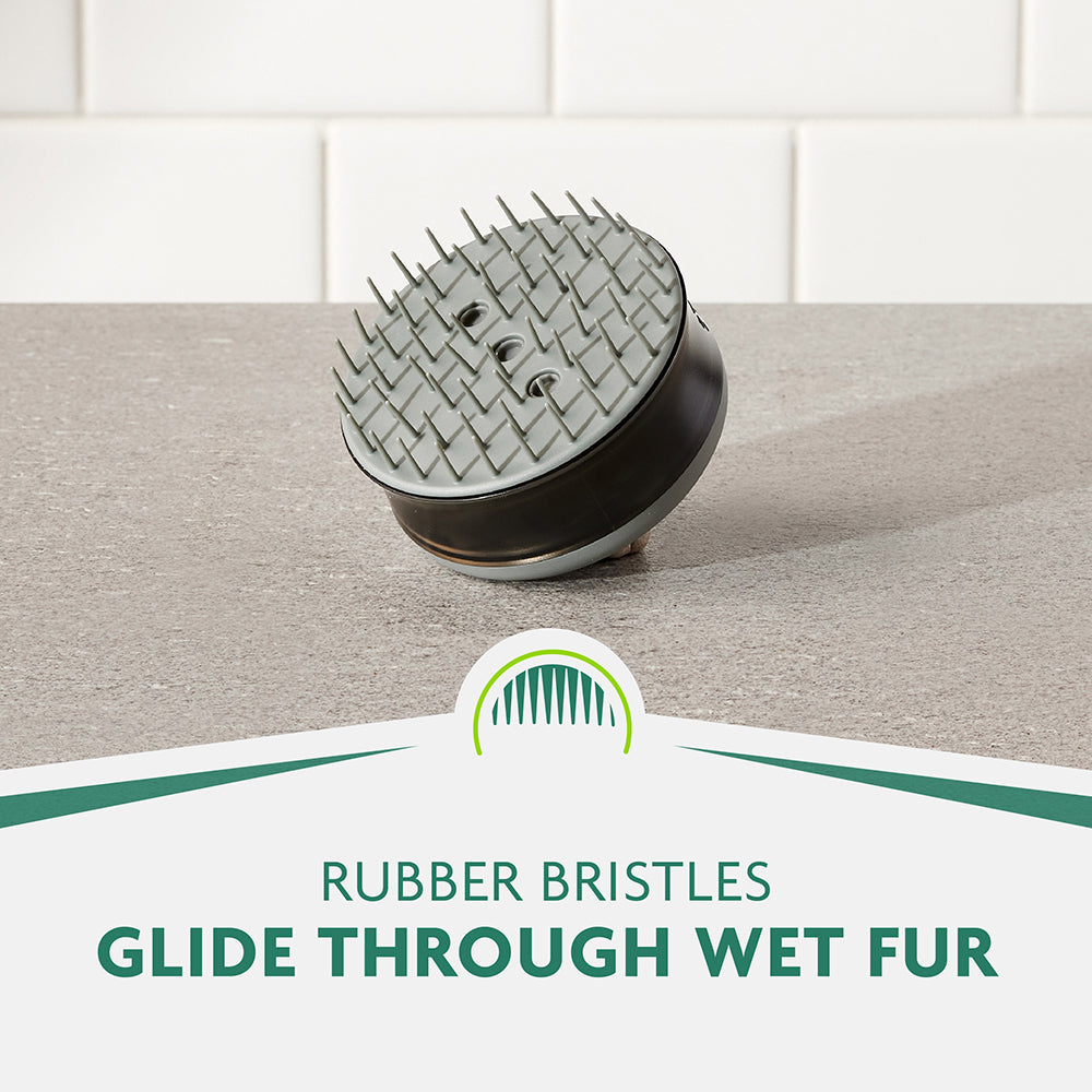 FURminator Bathing Brush glides through pet fur
