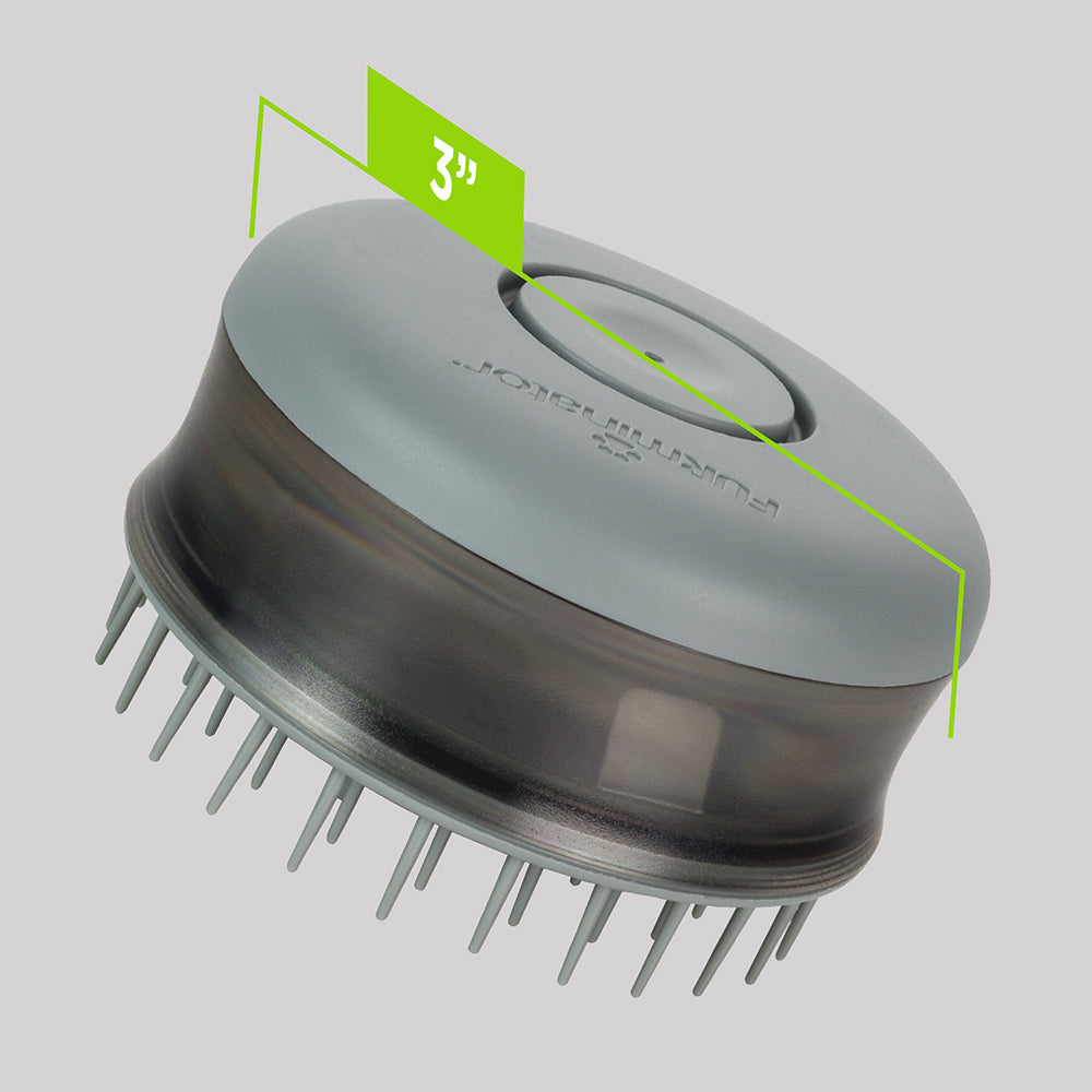 FURminator Bathing Brush size approximately 3 inches across