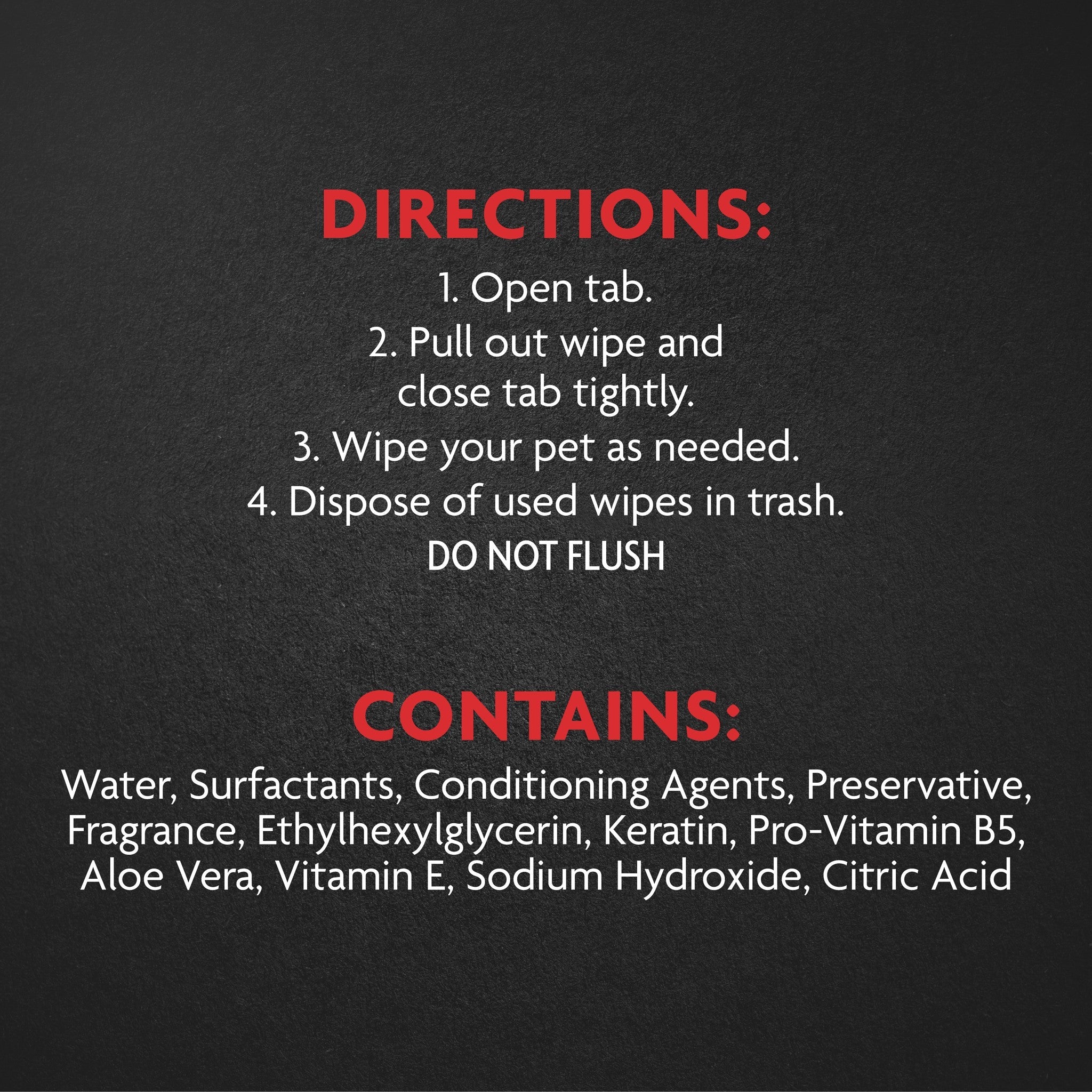 FURminator deShedding grooming wipes directions and ingredients